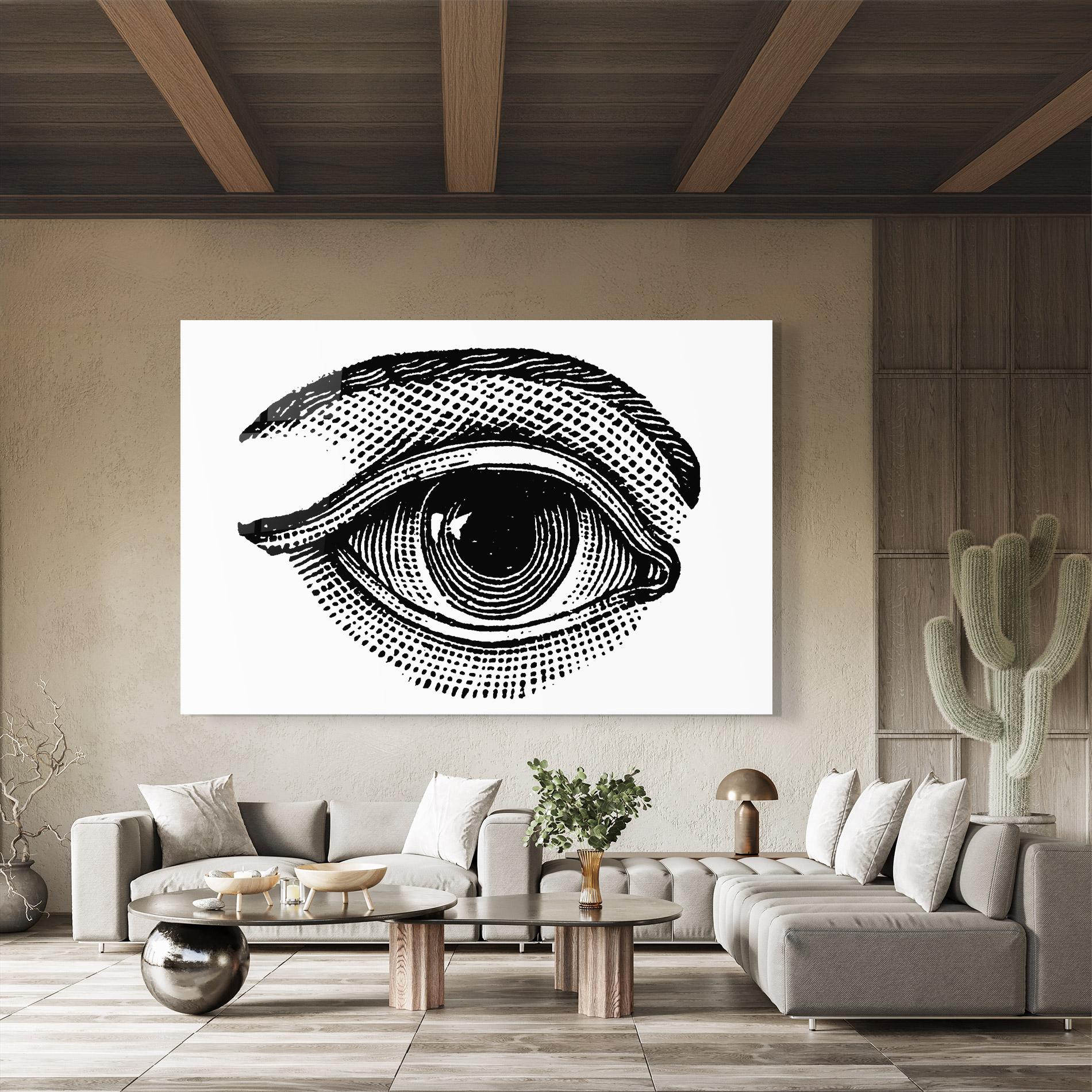 Üvegkép Big Eye Drawing mockup 8