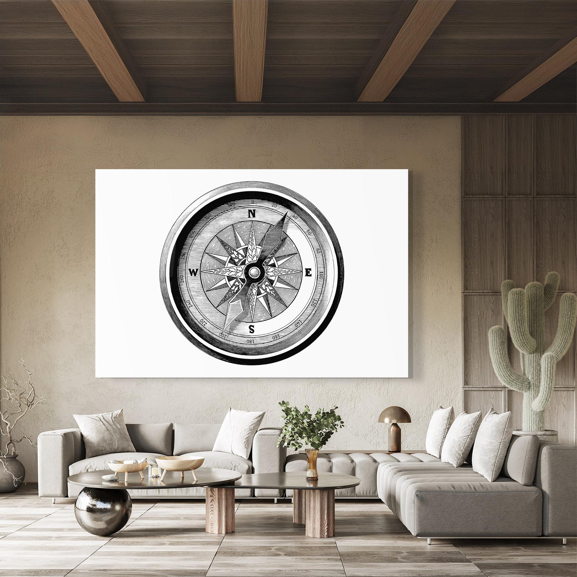 Üvegkép Black Compass mockup 8