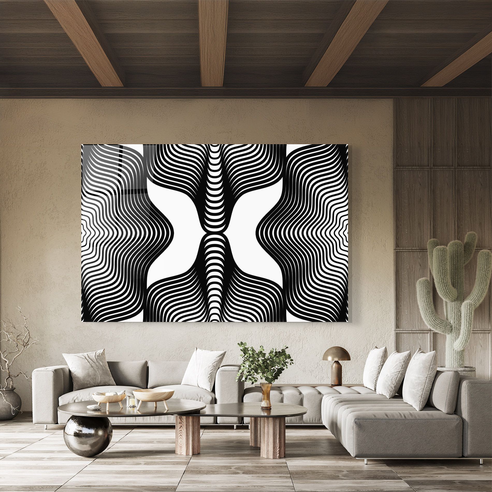 Black Line Pattern mockup 8