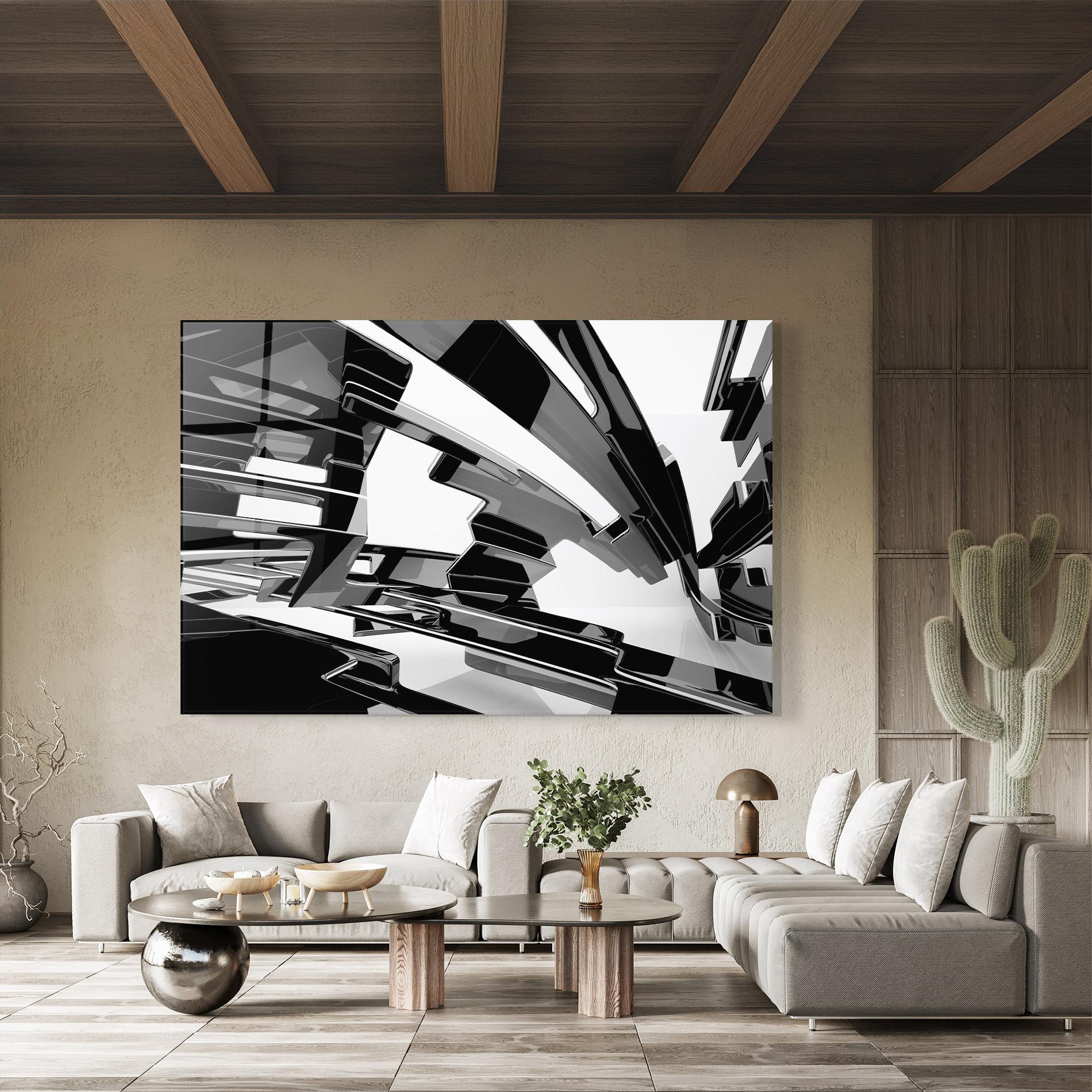 Üvegkép Glossy Sculpture mockup 8