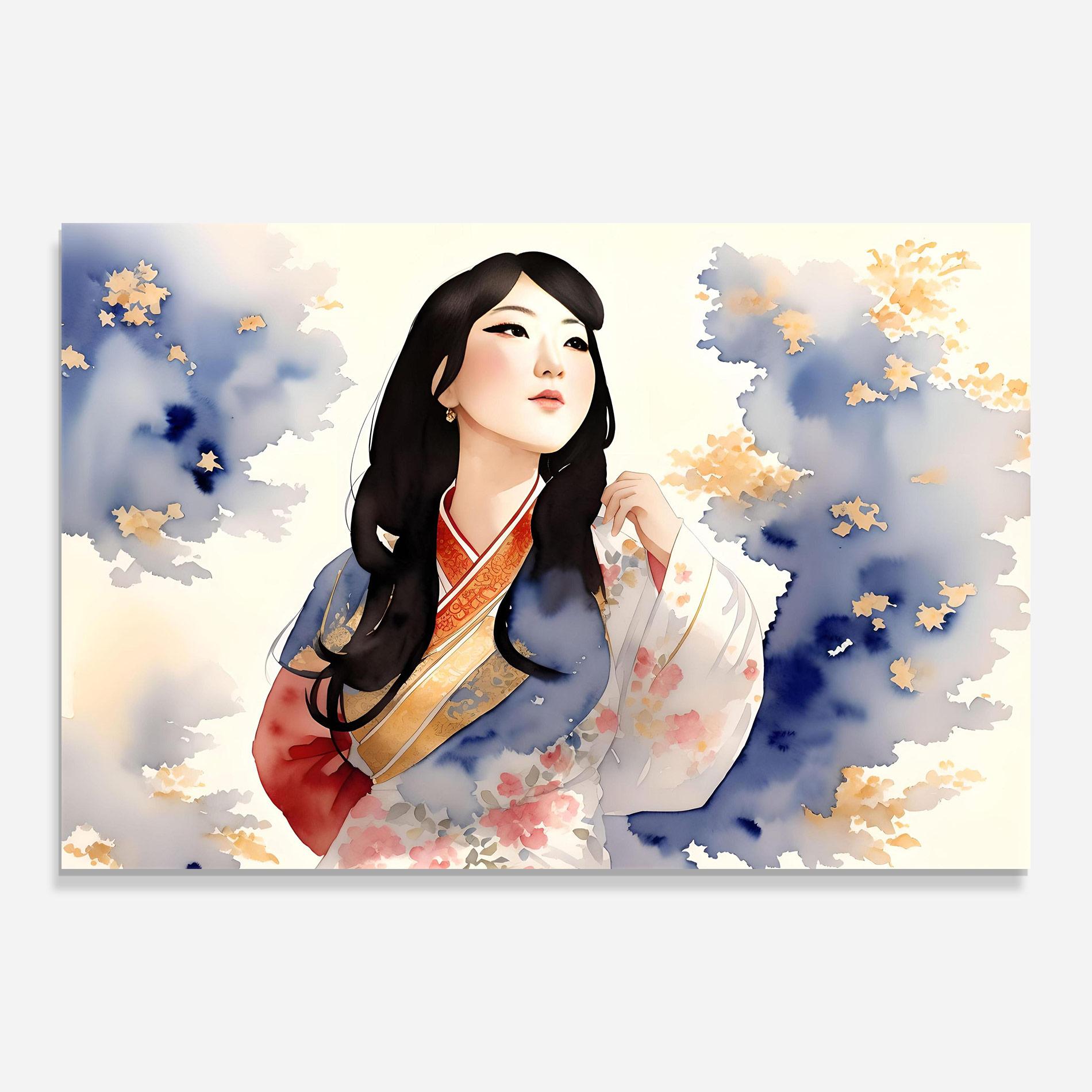 Üvegkép Asian Woman Dancing mockup 0