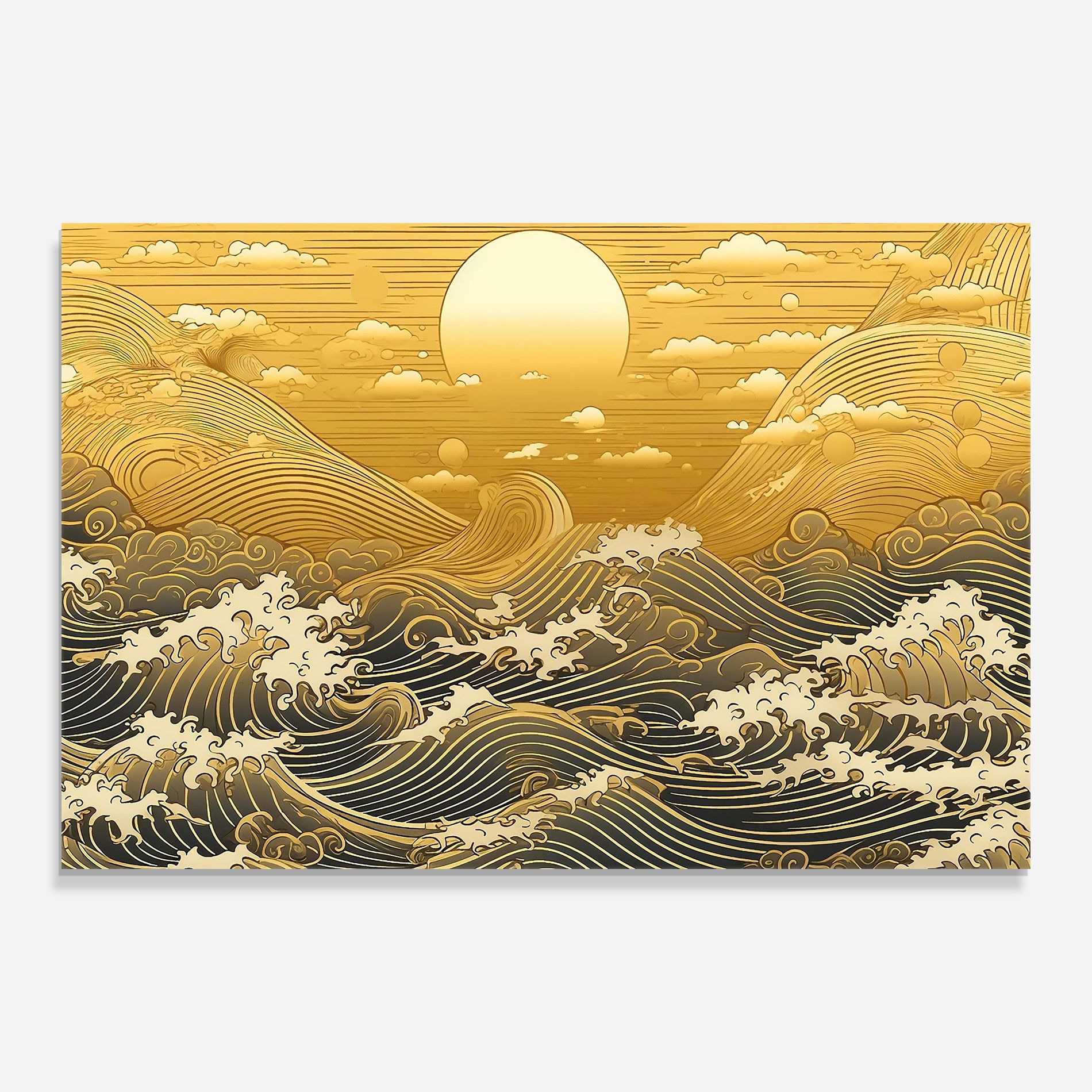 Blue Gold Waves mockup 0