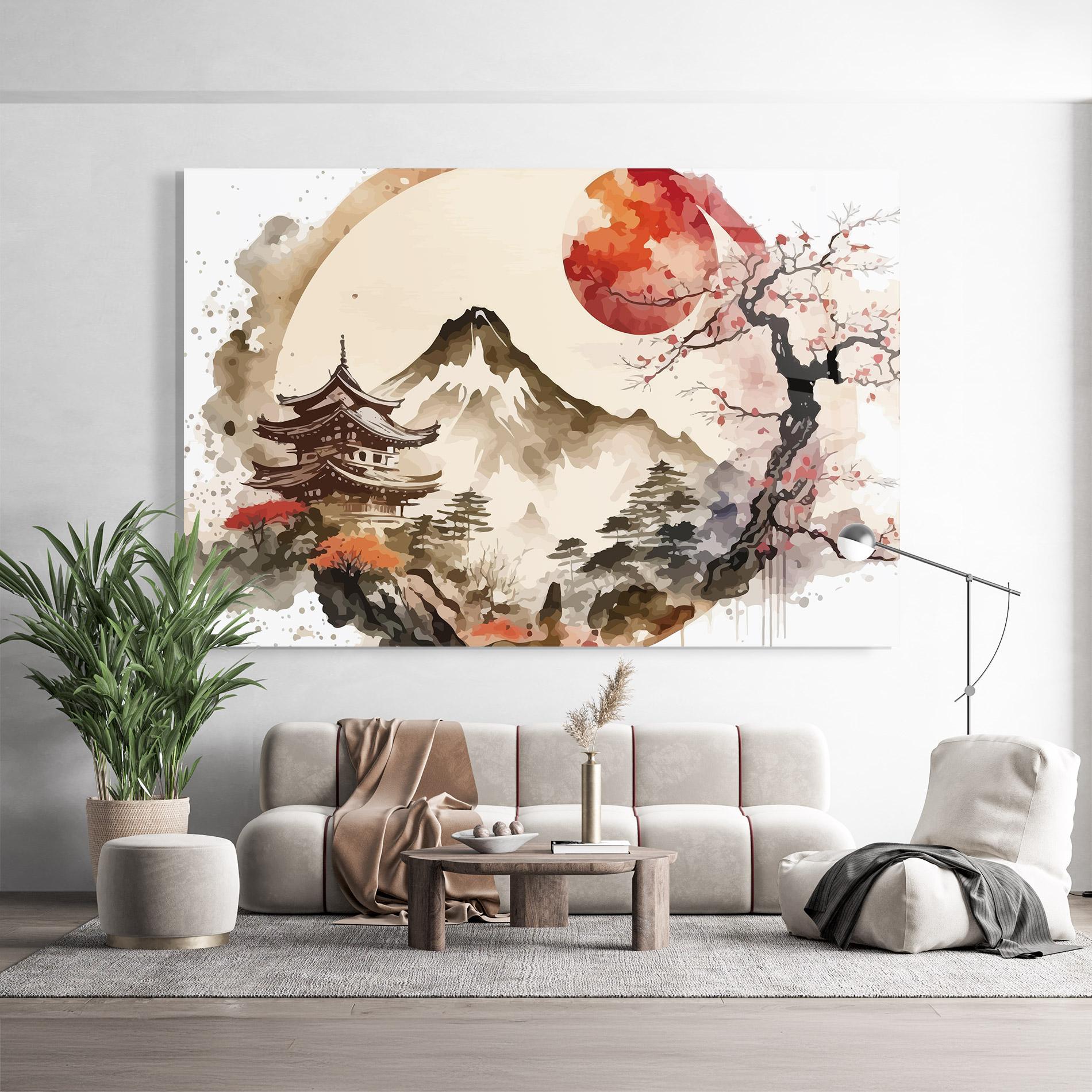 Üvegkép Asiatic Blossom View mockup 9