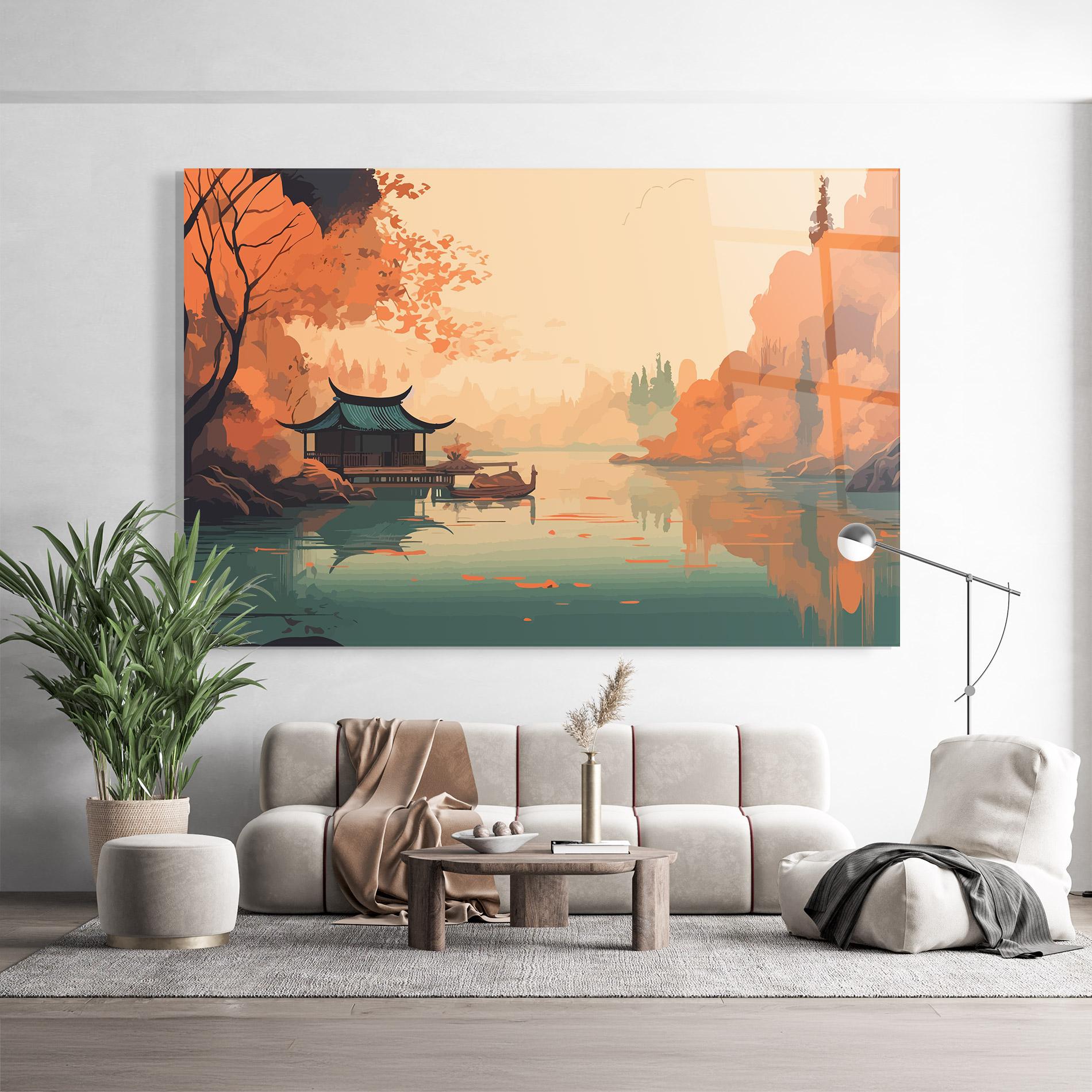 Üvegkép Asiatic Lake mockup 9