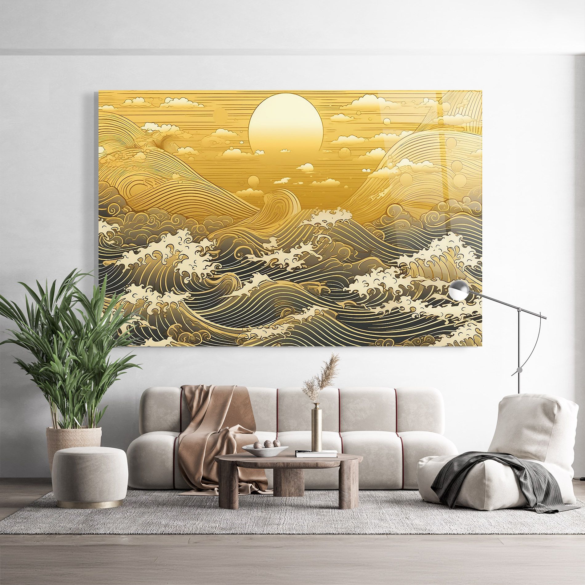 Blue Gold Waves mockup 9
