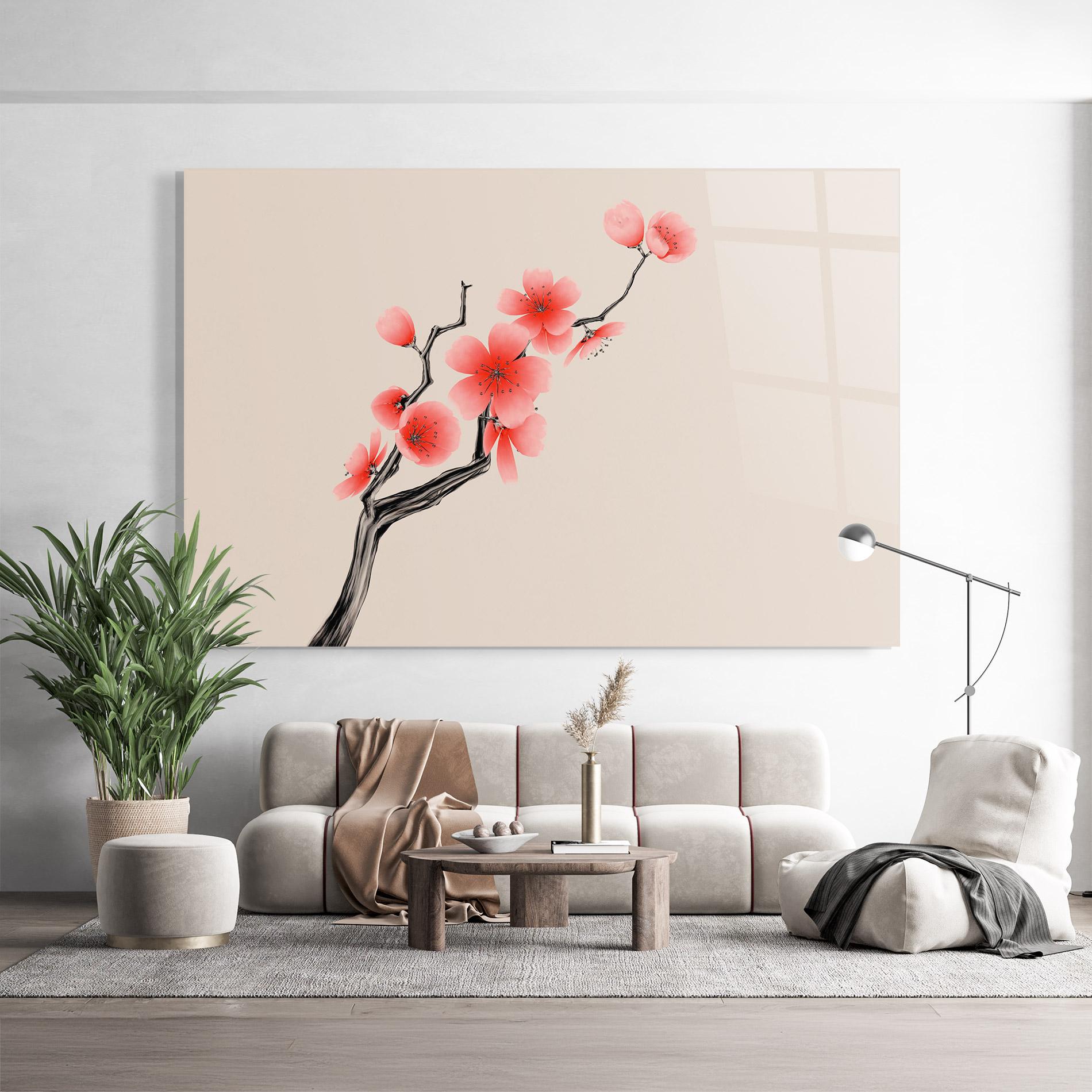 Üvegkép Chinese Plum Blossom mockup 9
