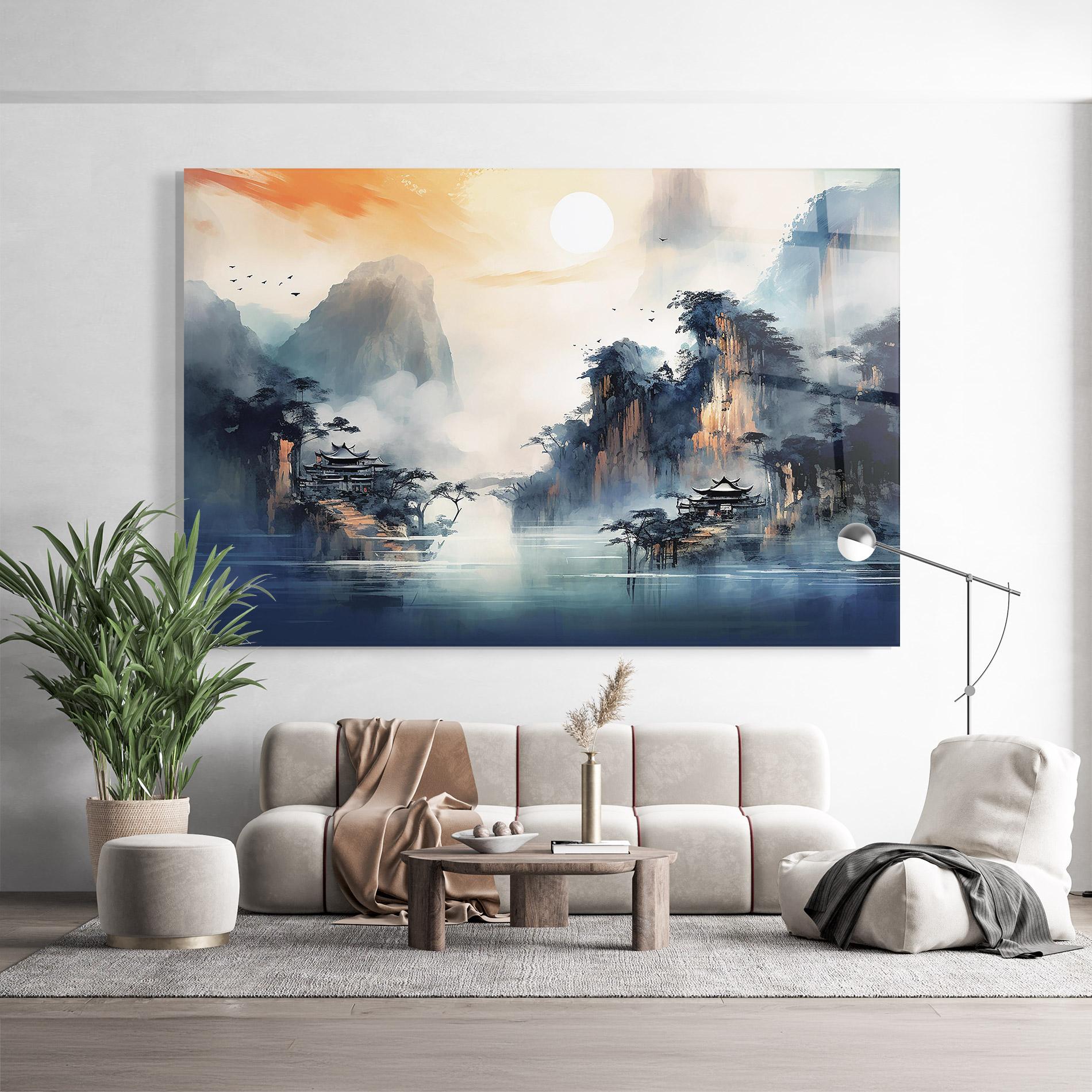 Üvegkép Fog Houses mockup 9