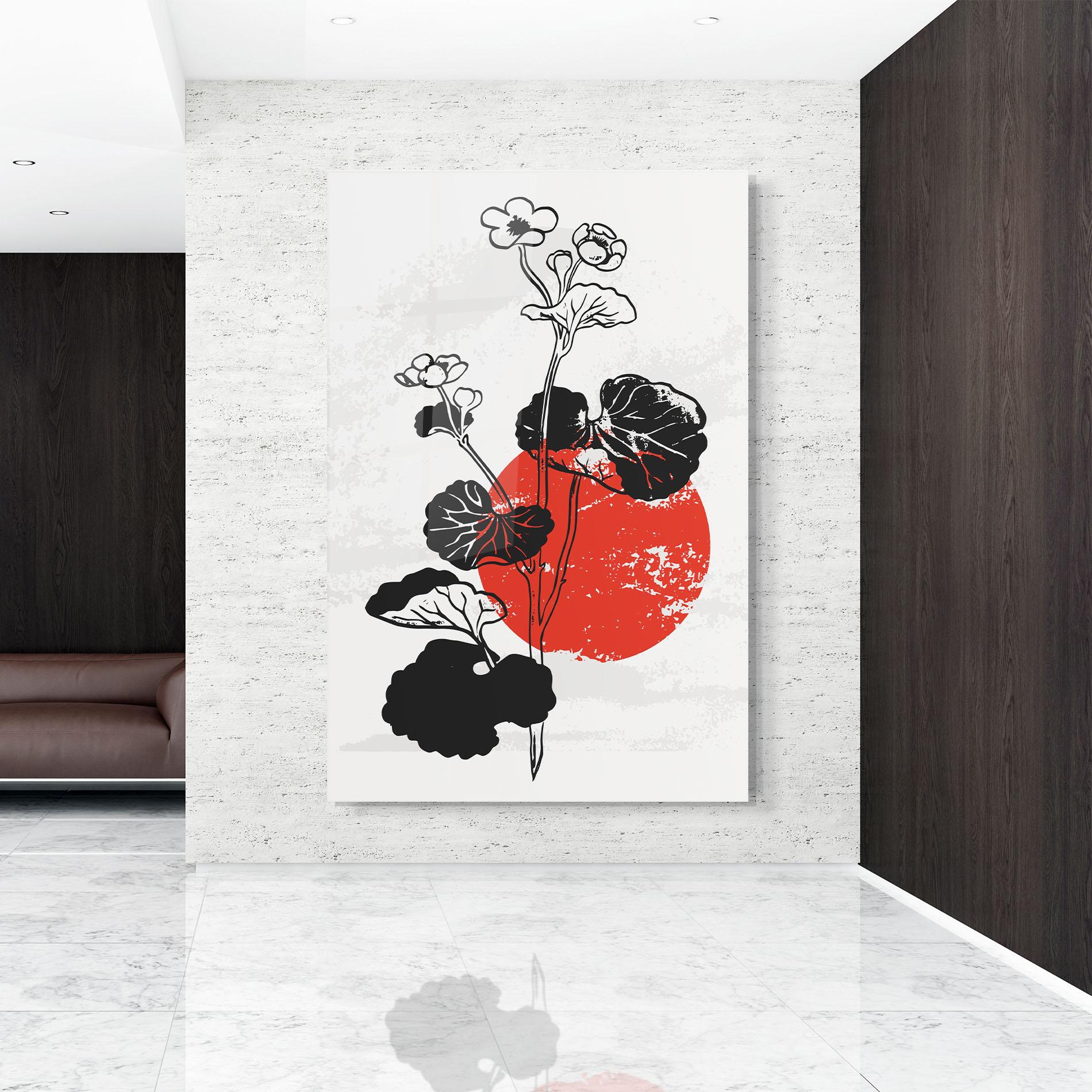 Üvegkép Japan Plant Art mockup 9