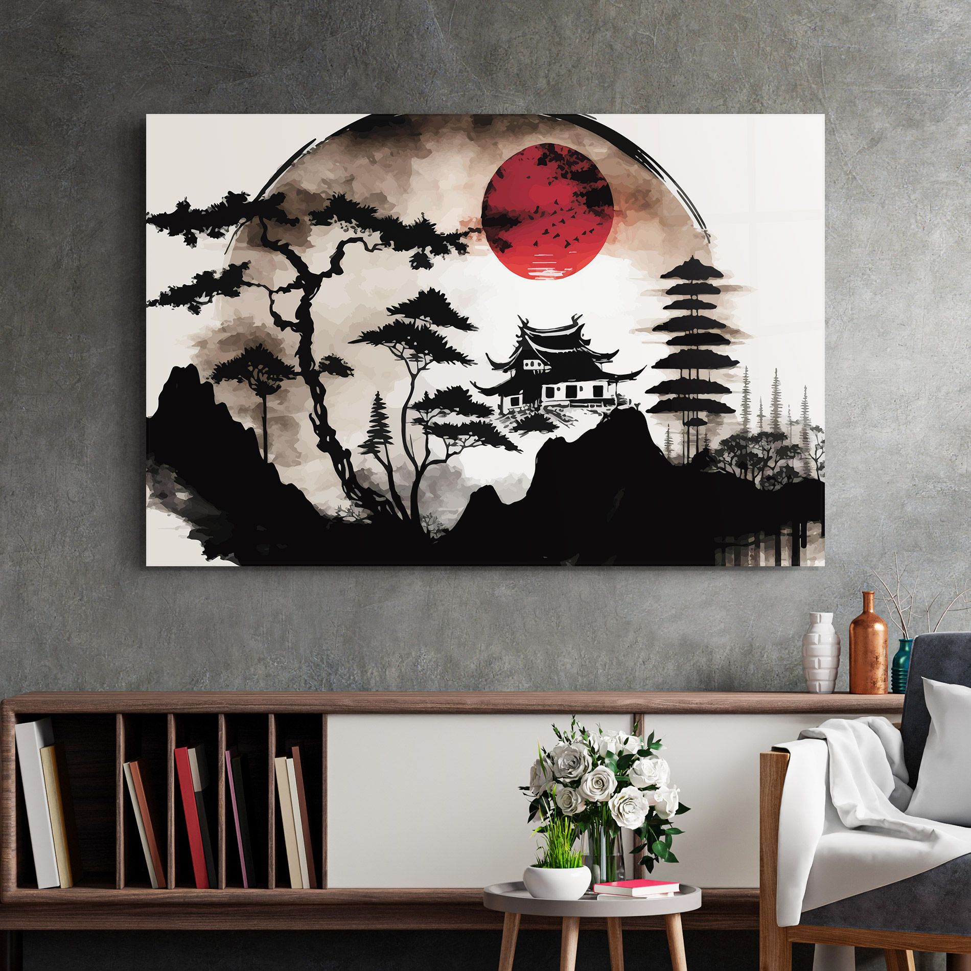 Asian Red Moon mockup 2