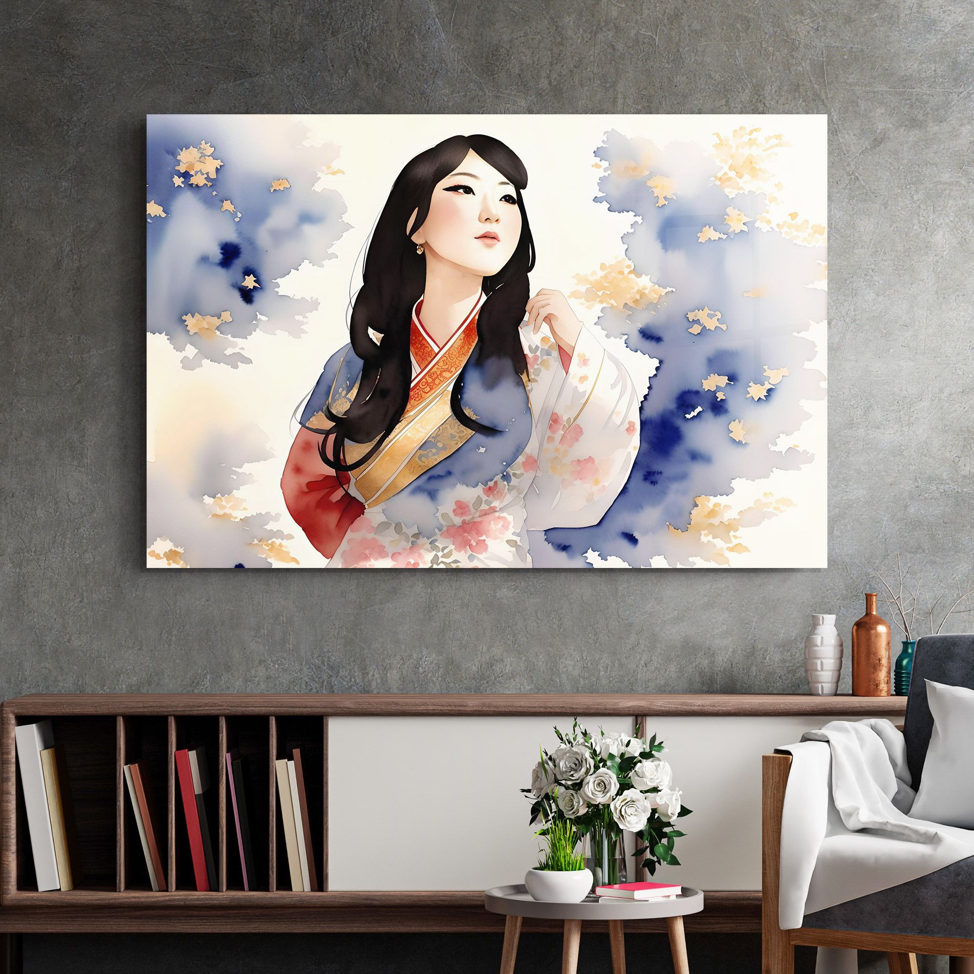 Asian Woman Dancing mockup 2
