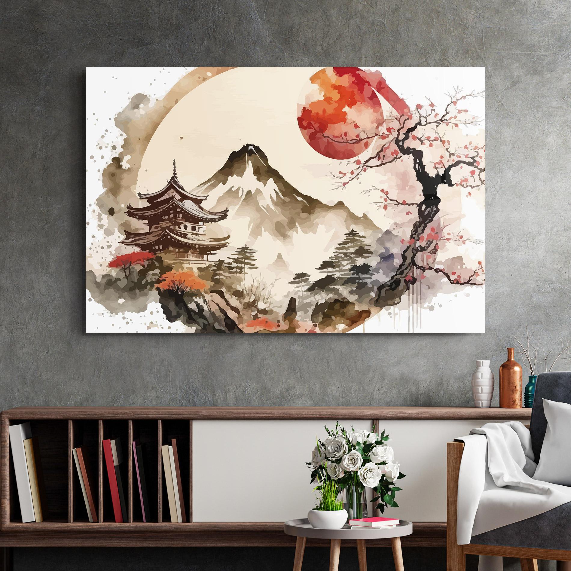 Üvegkép Asiatic Blossom View mockup 2