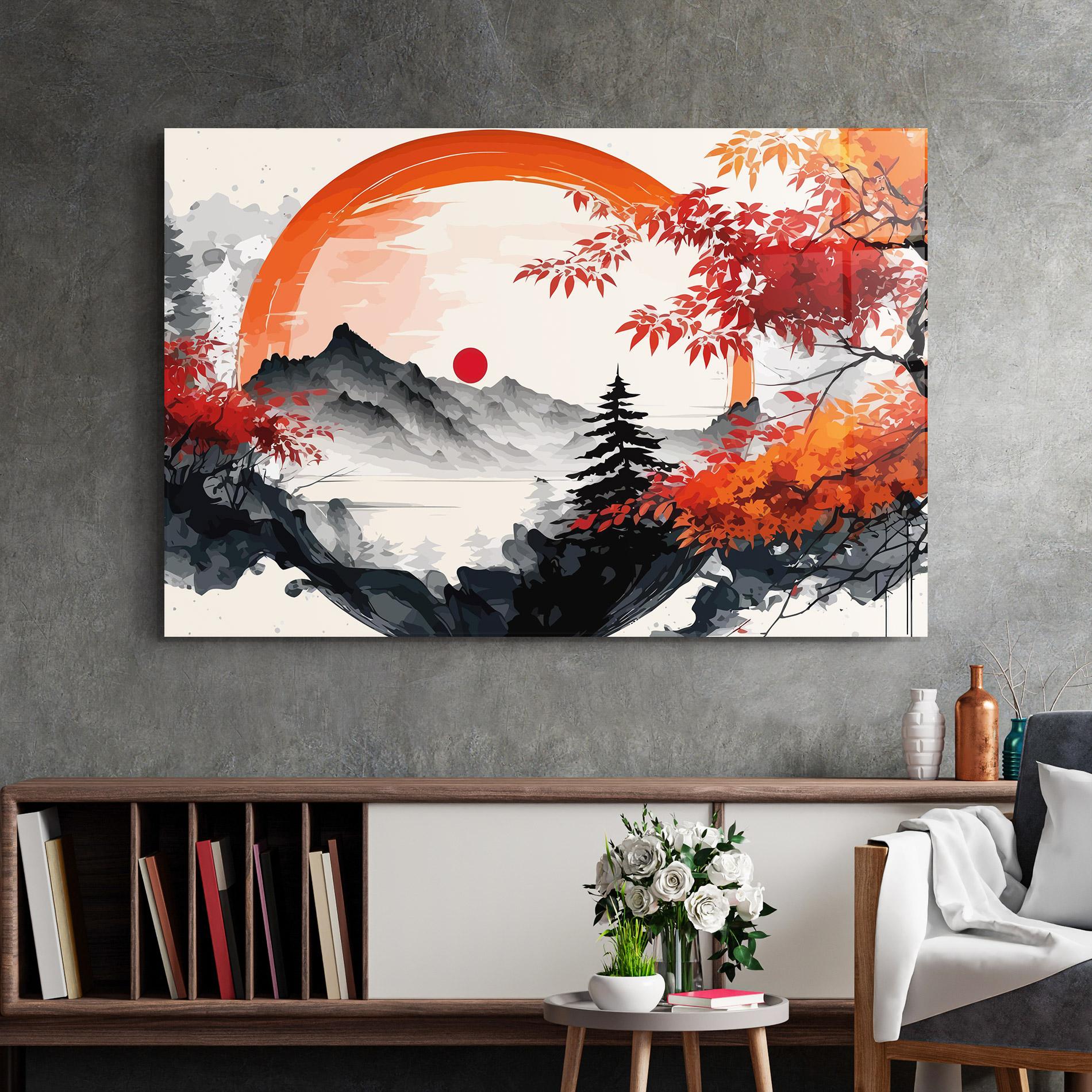 Üvegkép Asiatic Grey Montain mockup 2