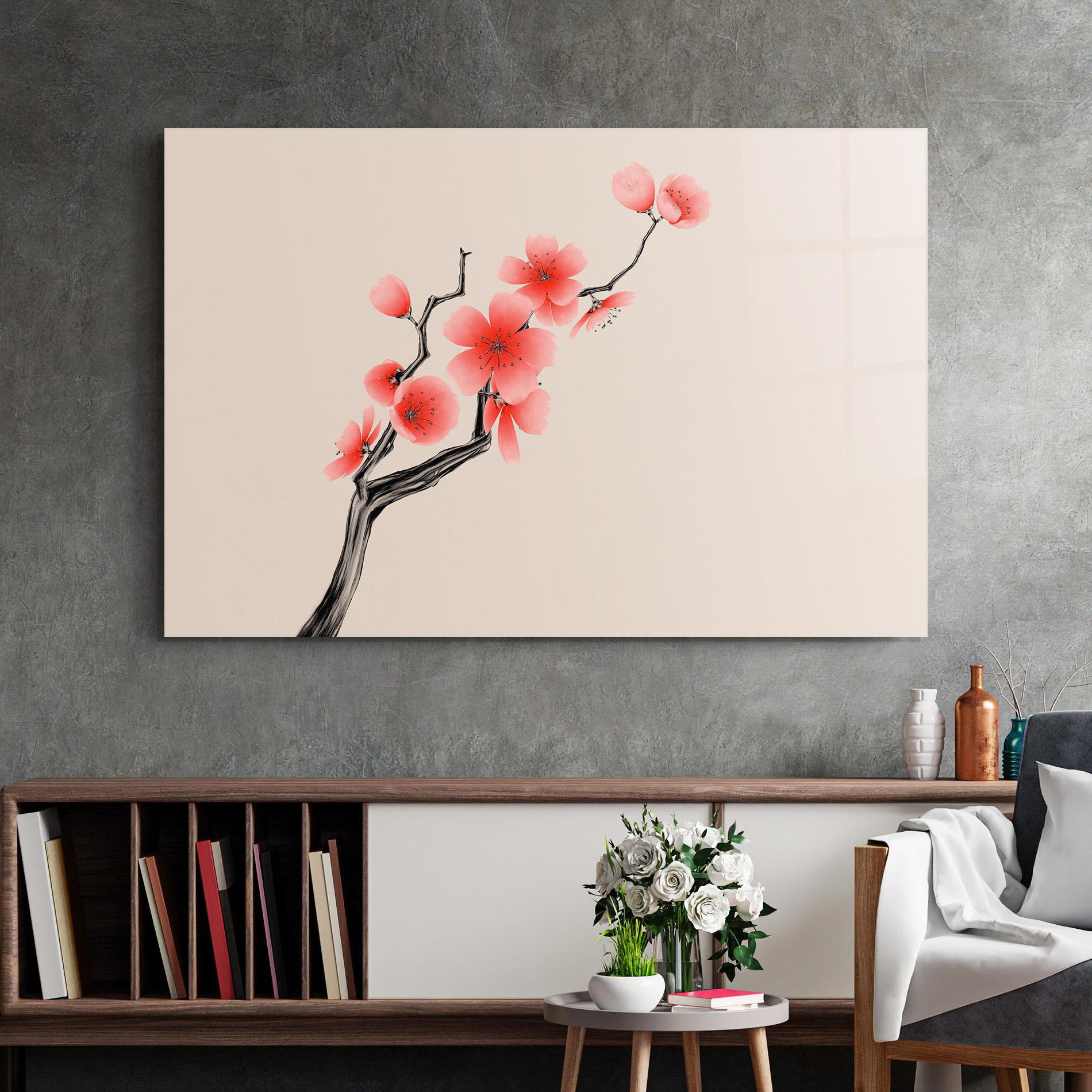 Üvegkép Chinese Plum Blossom mockup 2