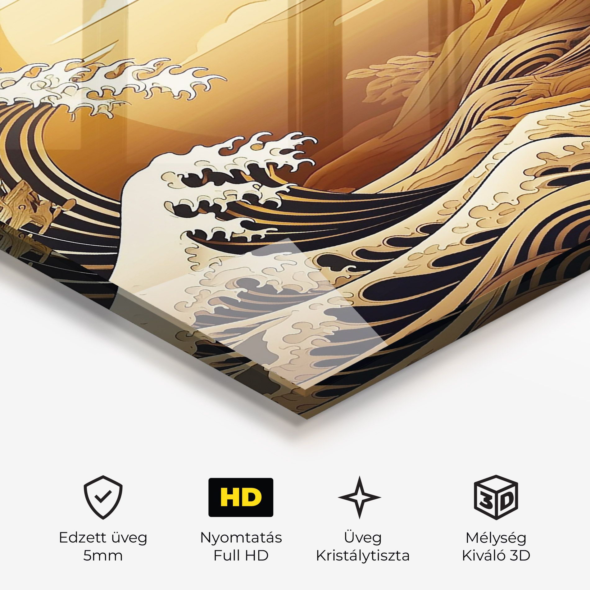 Black Yellow Waves mockup 3