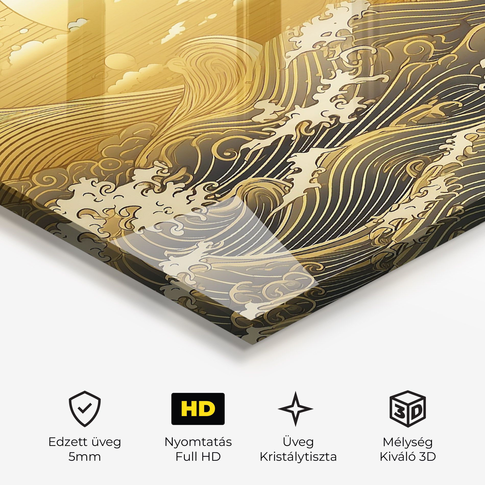 Blue Gold Waves mockup 3