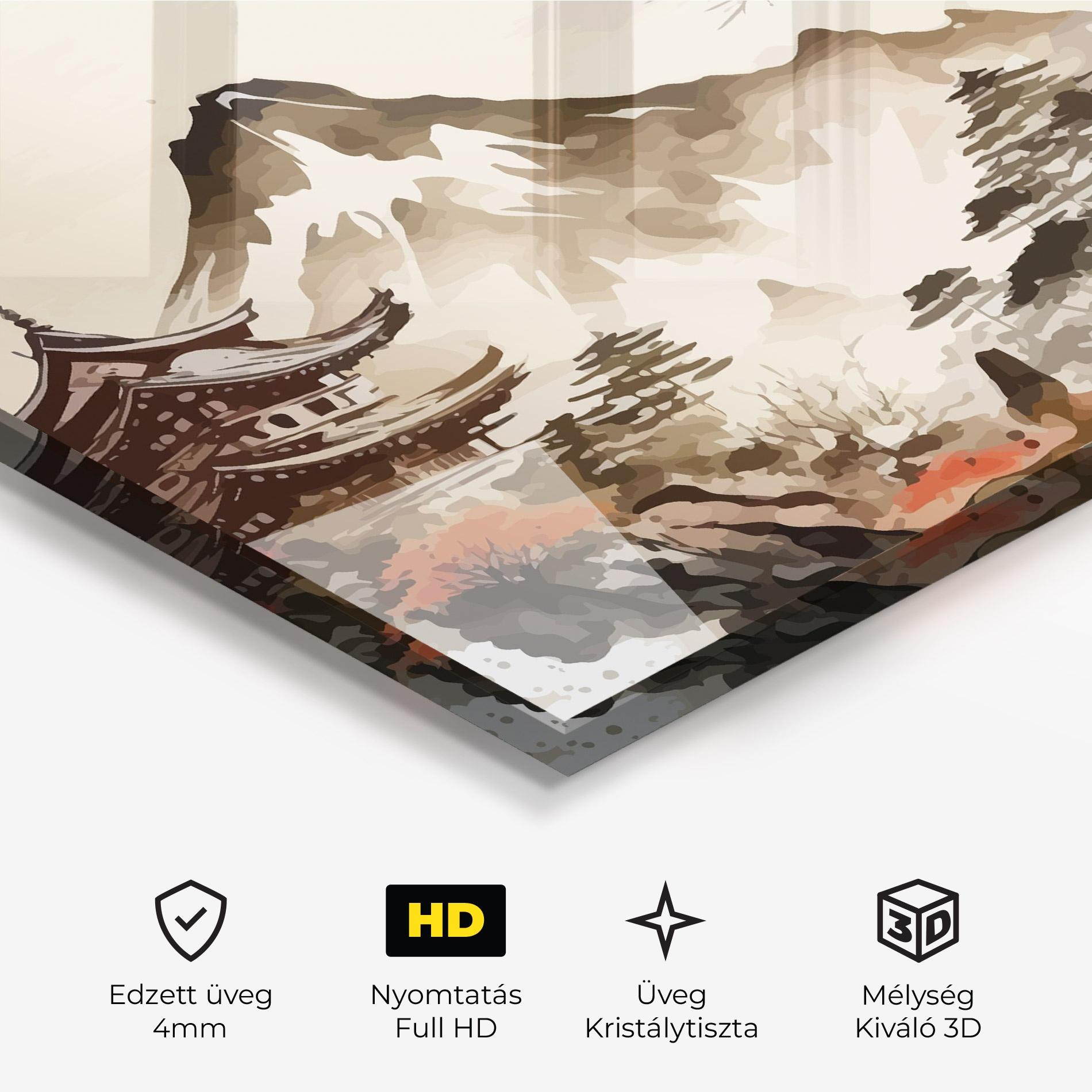 Üvegkép Asiatic Blossom View mockup 3