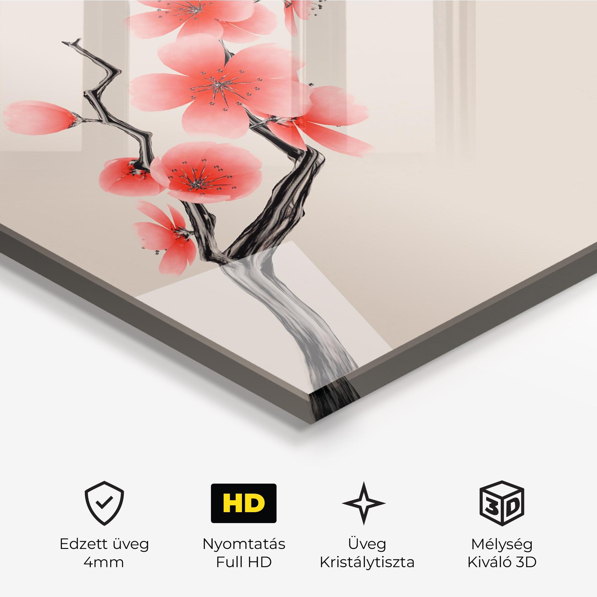 Üvegkép Chinese Plum Blossom mockup 3