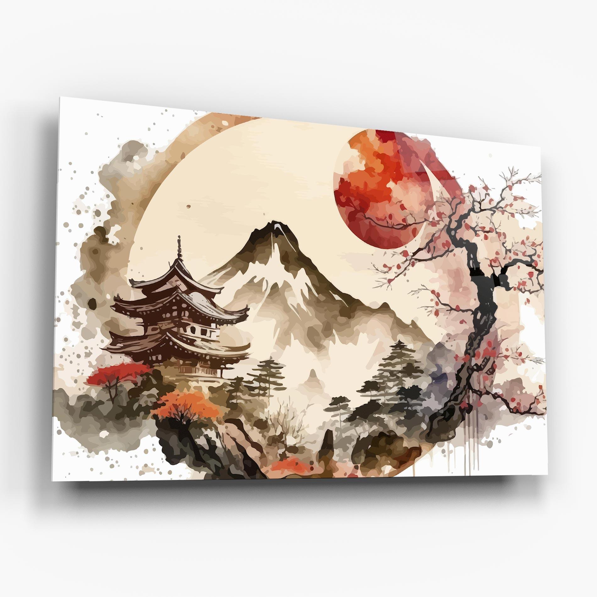 Üvegkép Asiatic Blossom View mockup 6