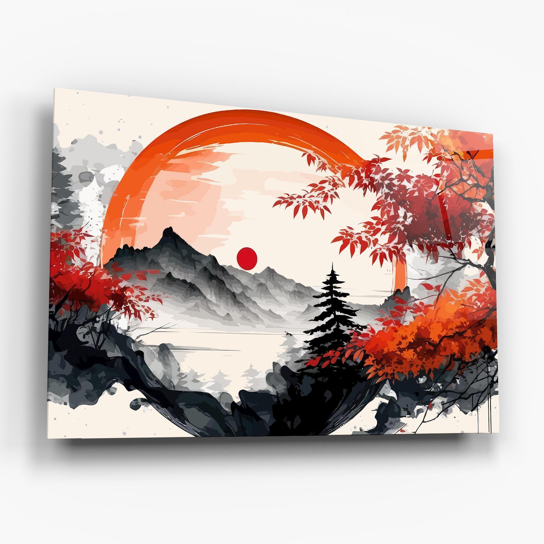 Üvegkép Asiatic Grey Montain mockup 6