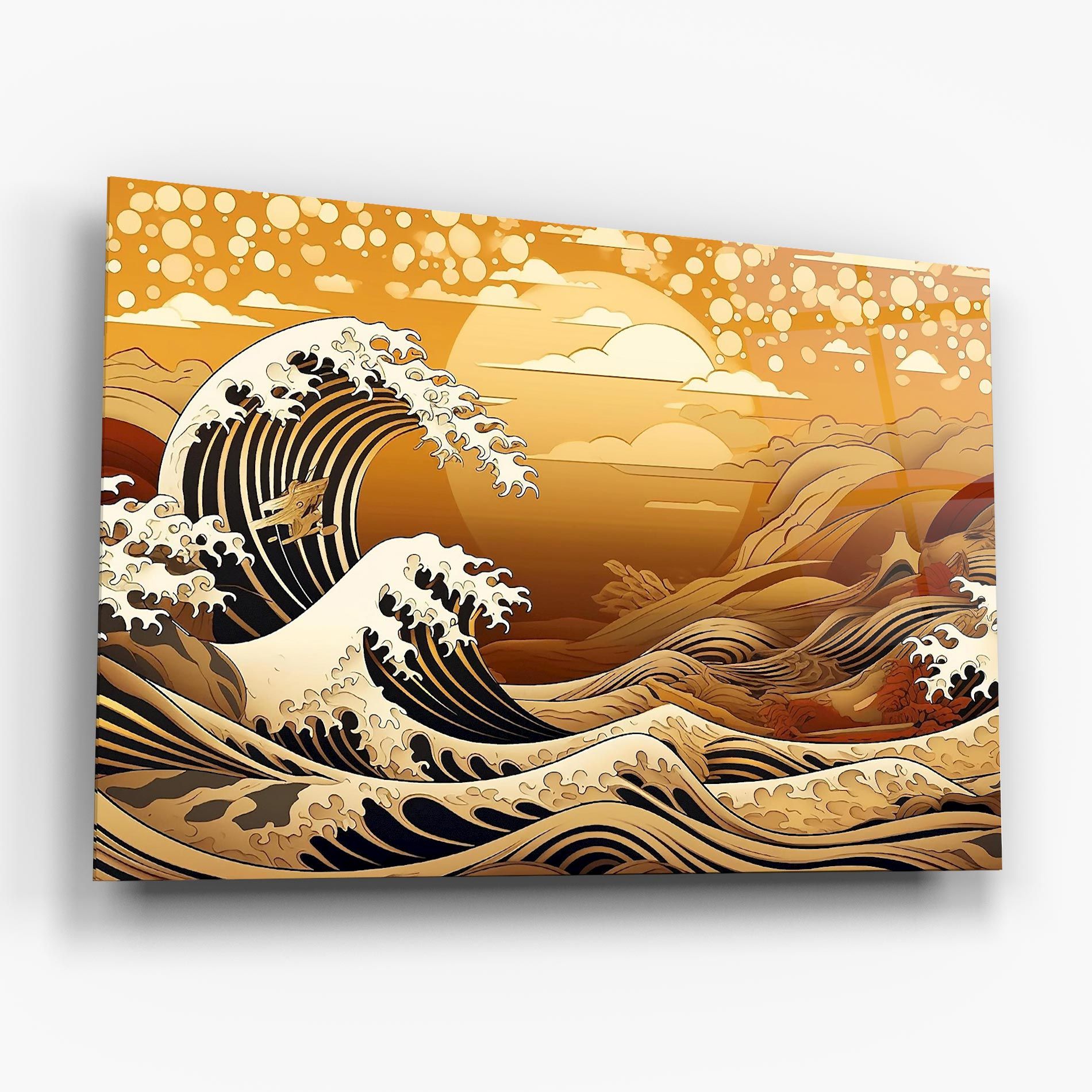 Black Yellow Waves mockup 6