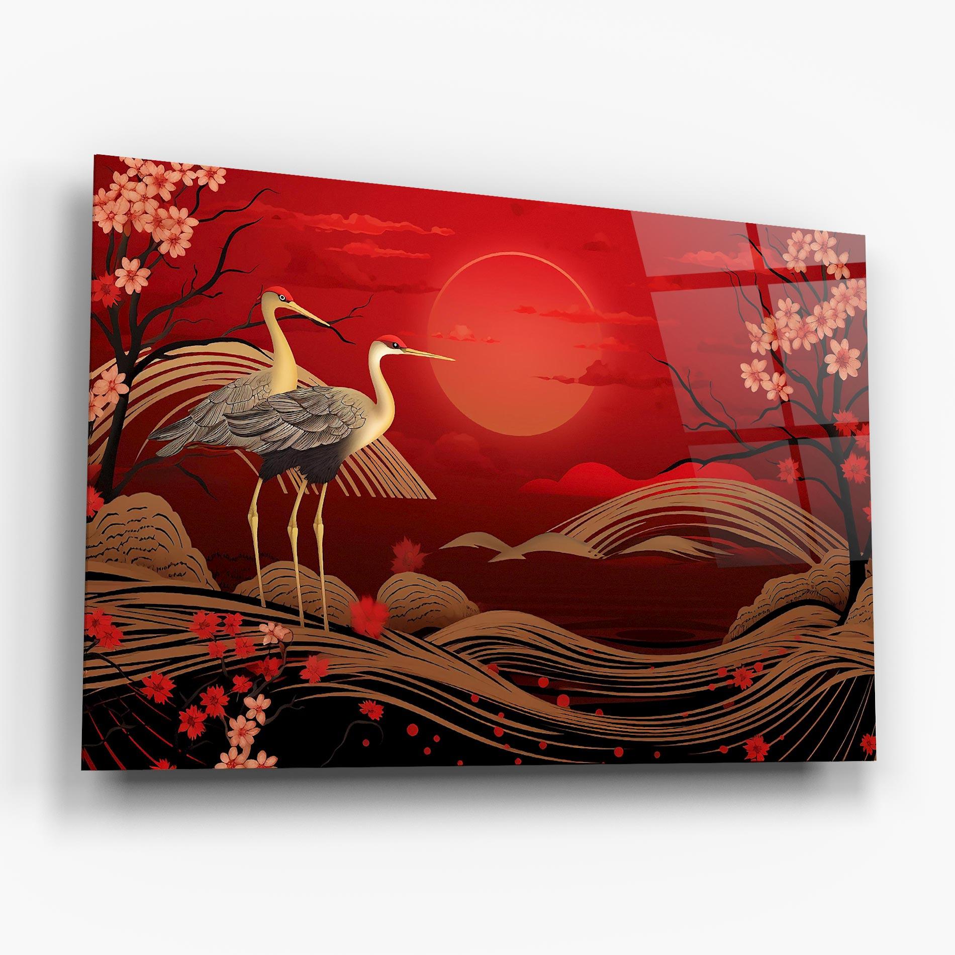 Üvegkép Gold Landscape Painting mockup 6