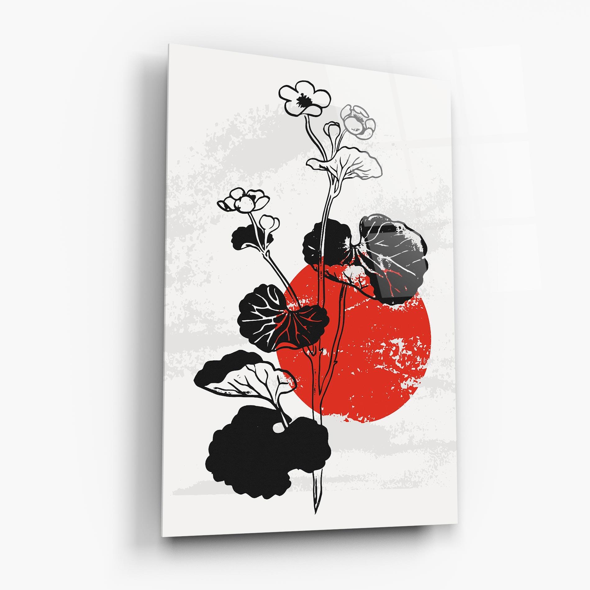Üvegkép Japan Plant Art mockup 6