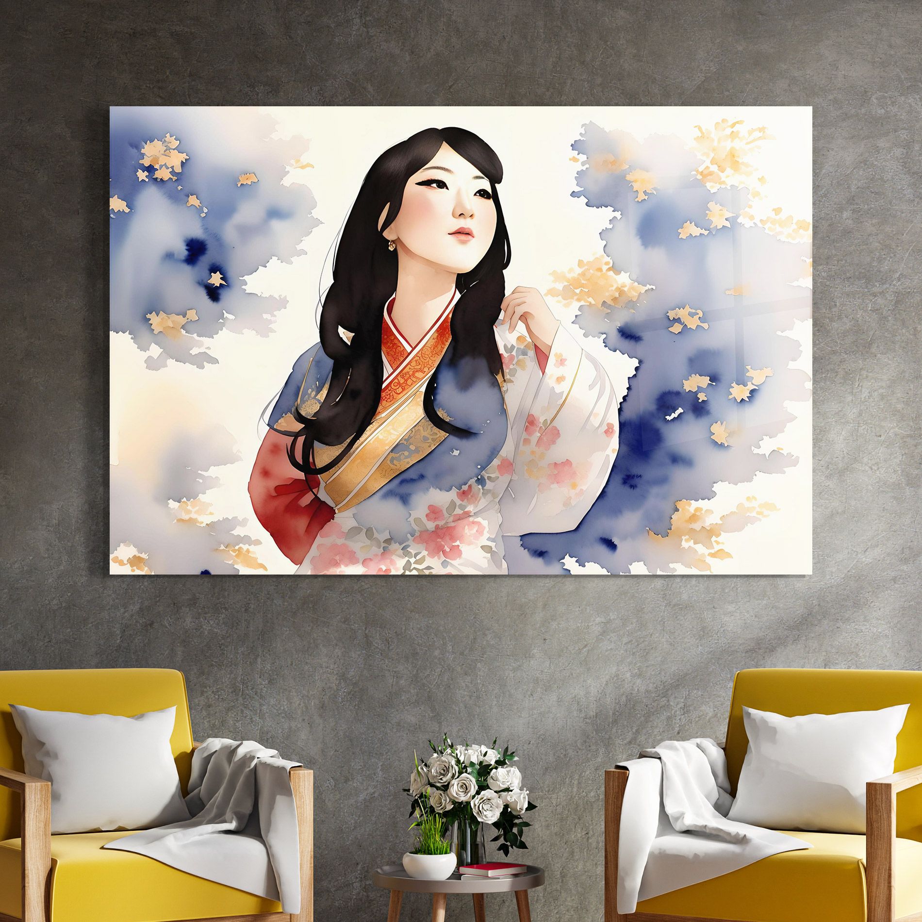 Asian Woman Dancing mockup 4