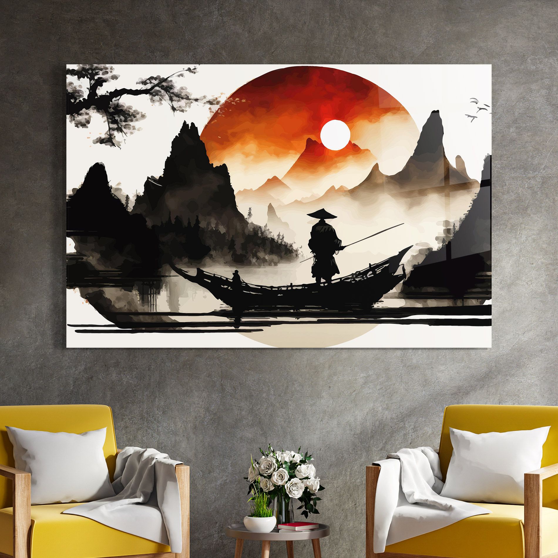 Black Asiatic Boat mockup 4