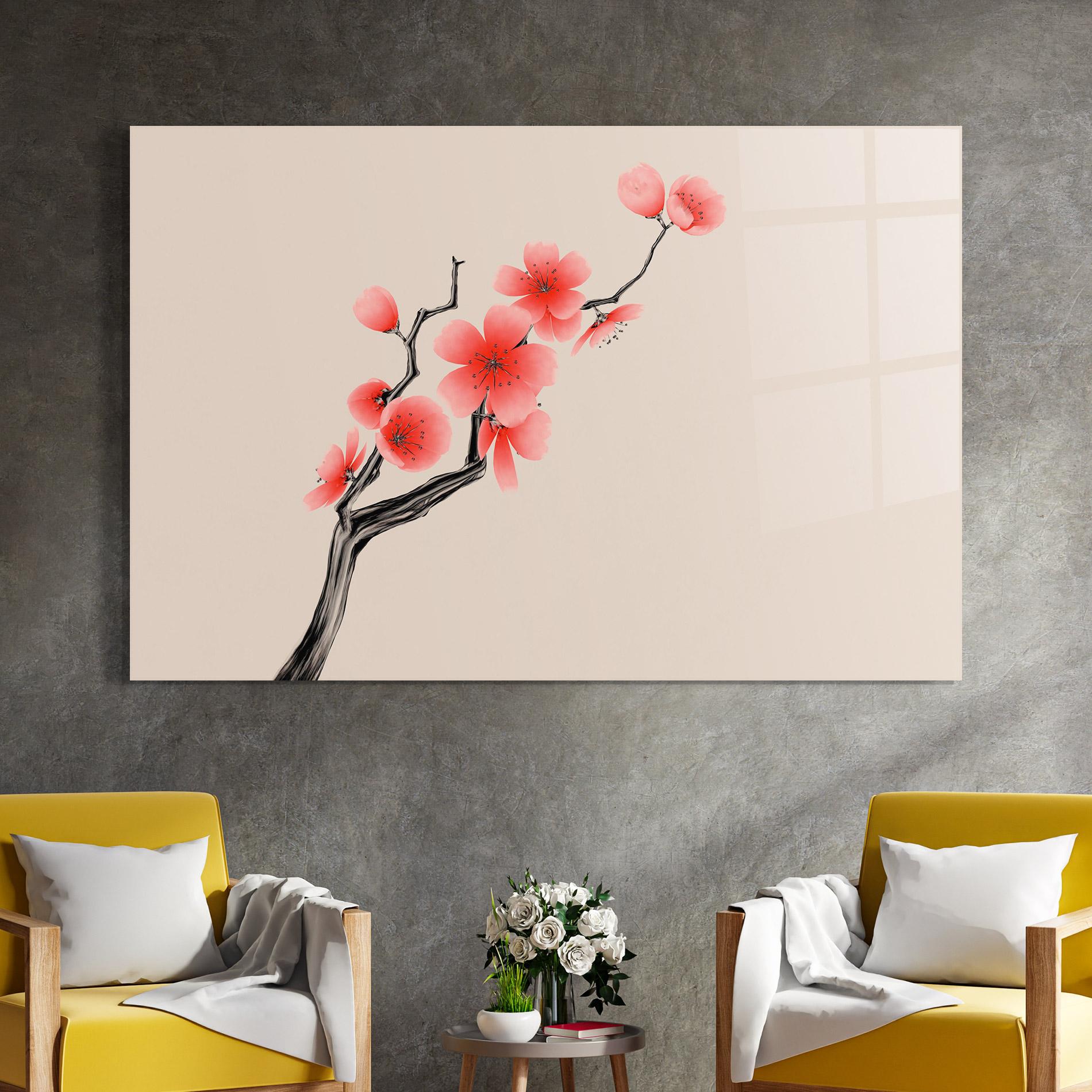 Üvegkép Chinese Plum Blossom mockup 4