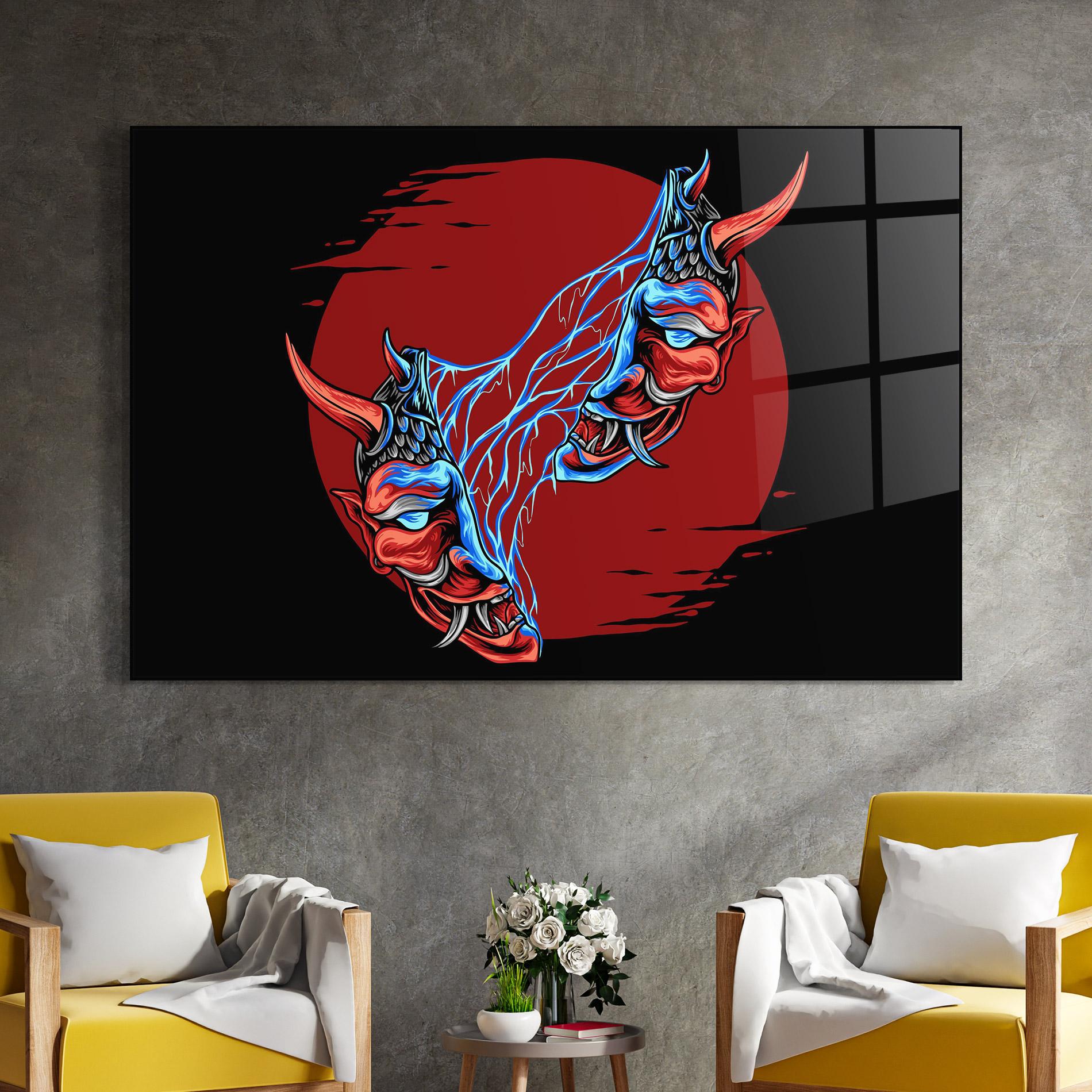 Üvegkép Japanese Mask mockup 4