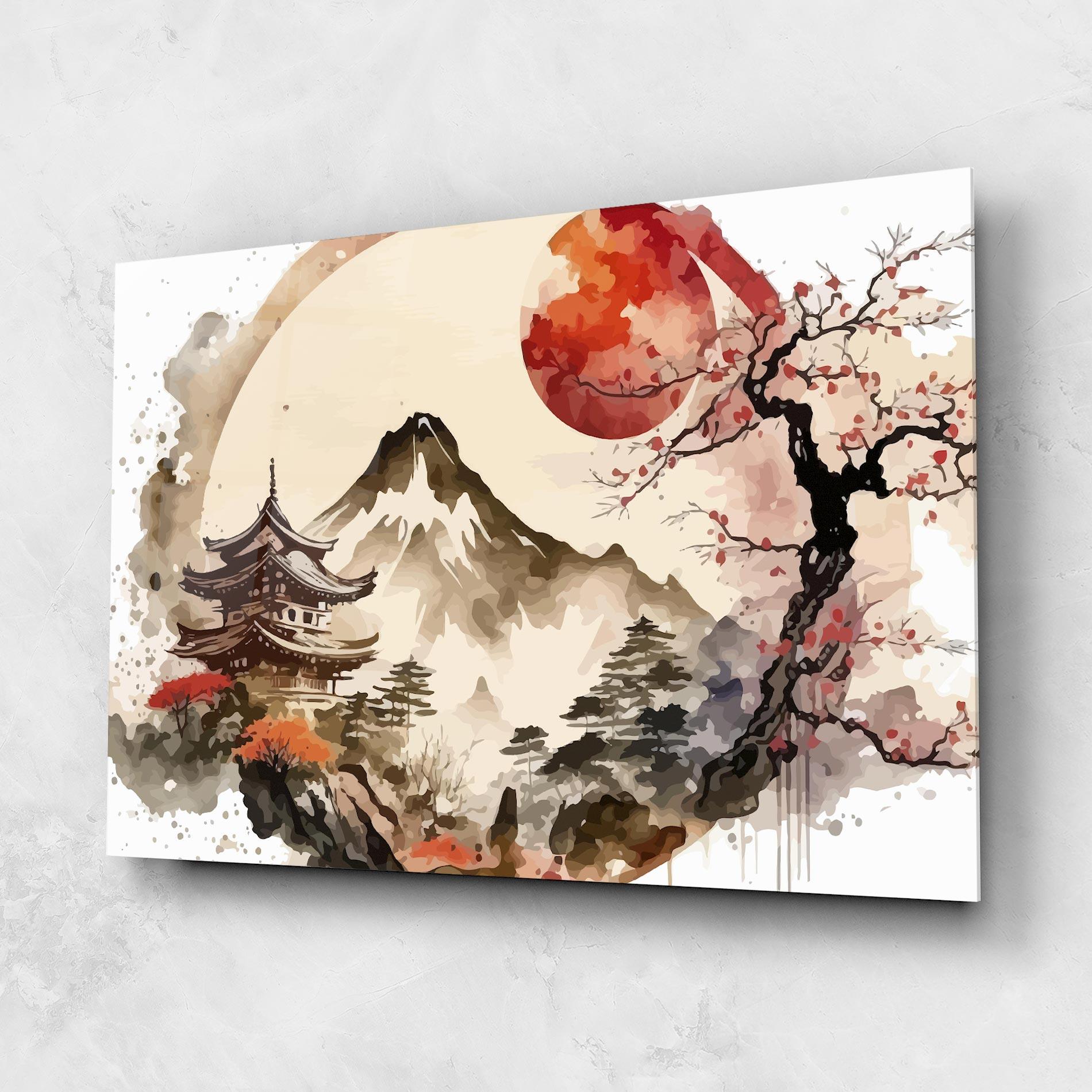 Üvegkép Asiatic Blossom View mockup 1