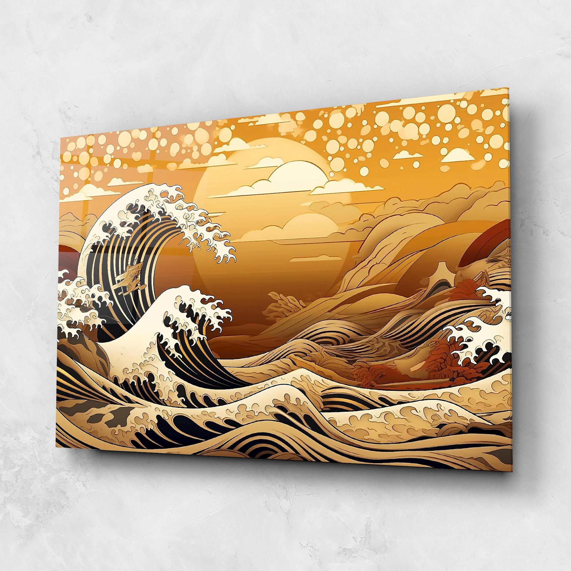 Black Yellow Waves mockup 1