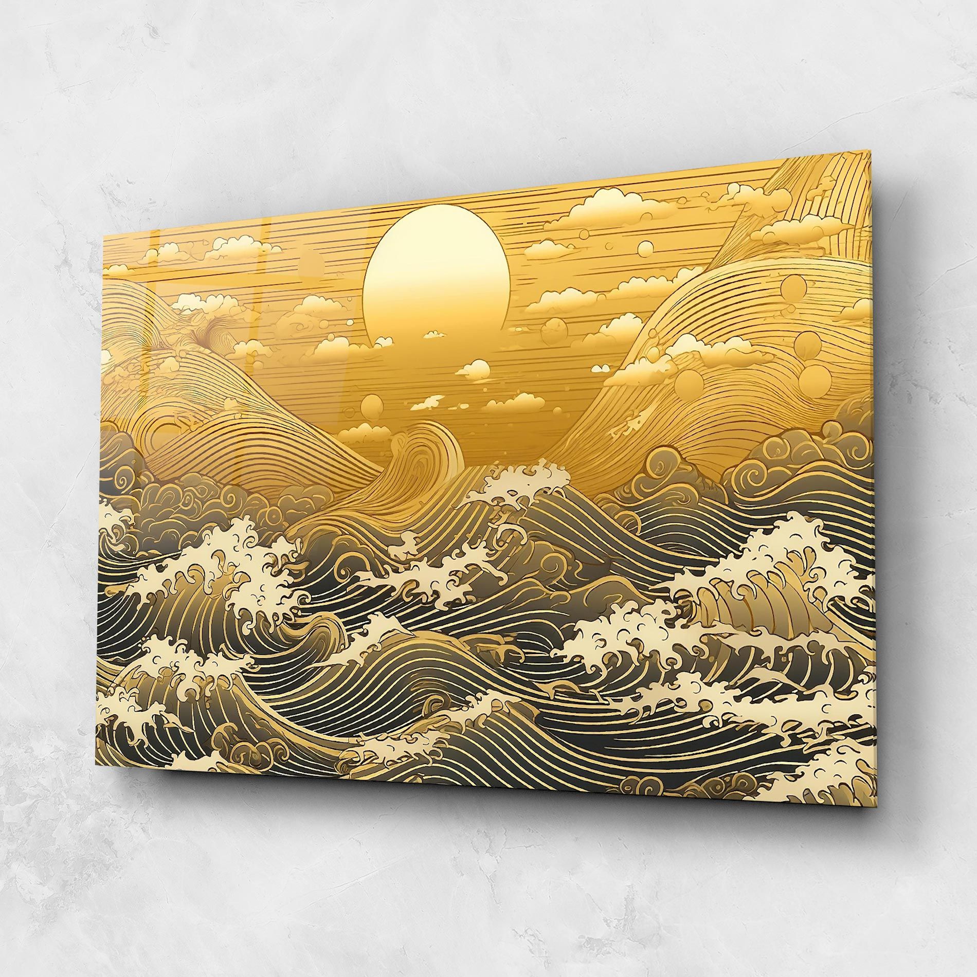 Blue Gold Waves mockup 1