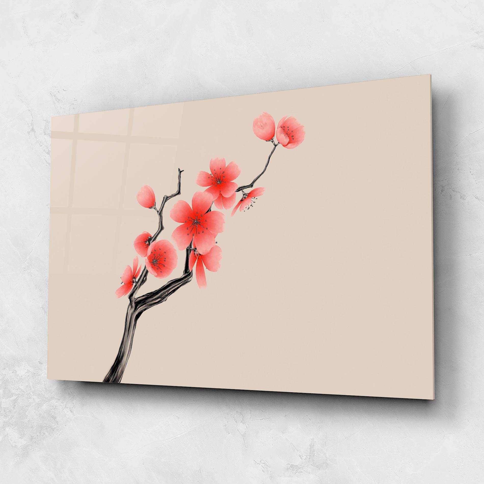 Üvegkép Chinese Plum Blossom mockup 1