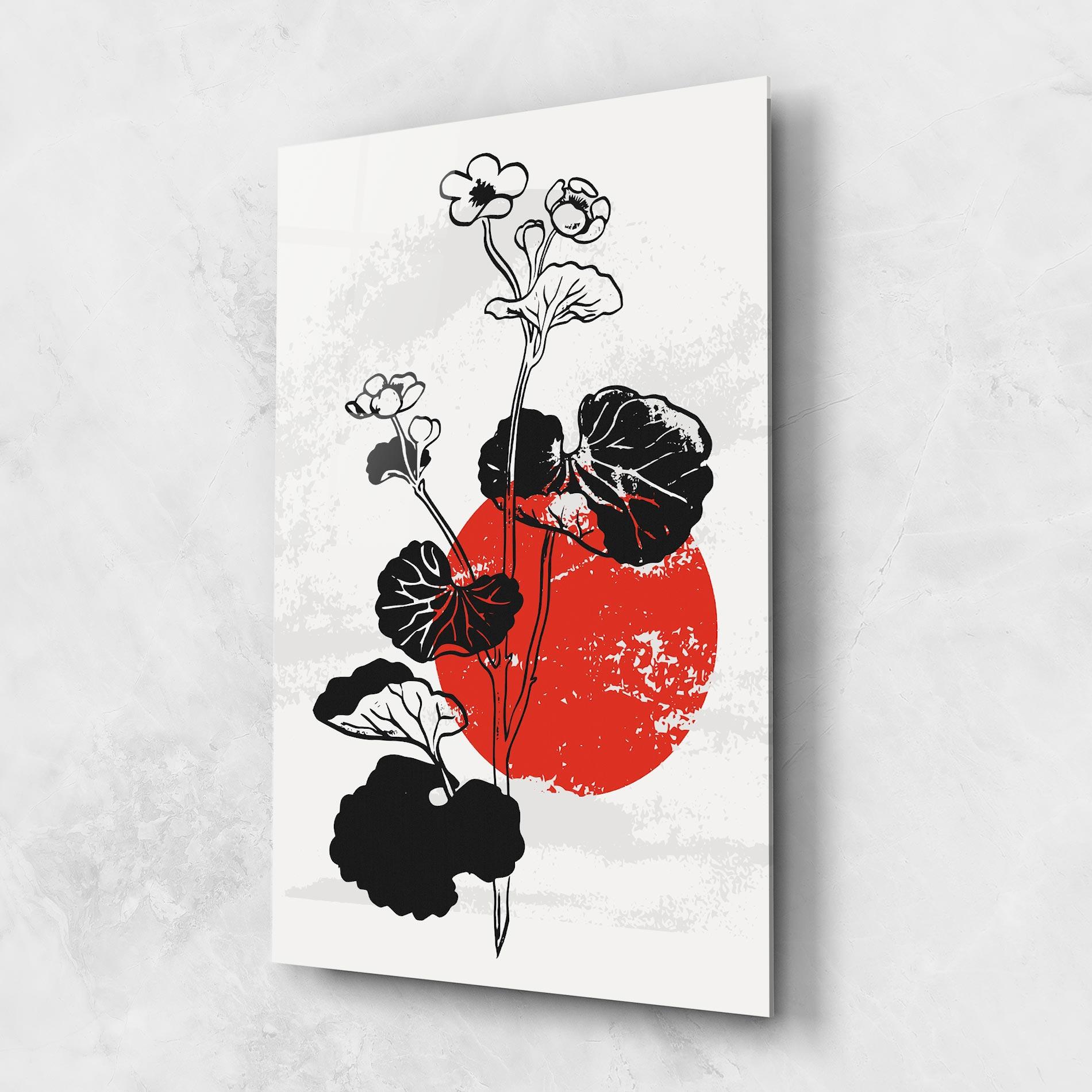 Üvegkép Japan Plant Art mockup 1