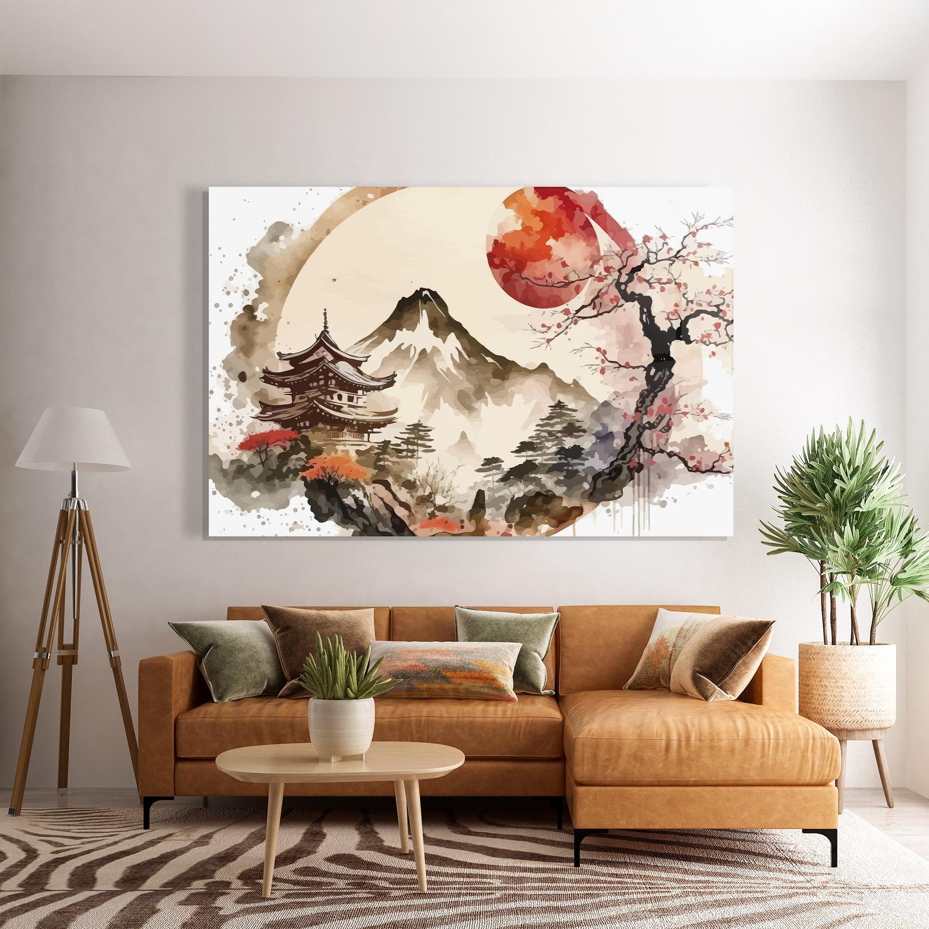 Üvegkép Asiatic Blossom View mockup 7
