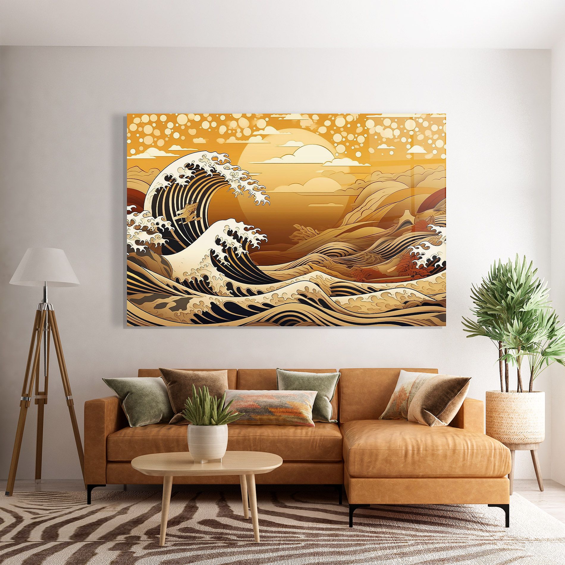 Black Yellow Waves mockup 7
