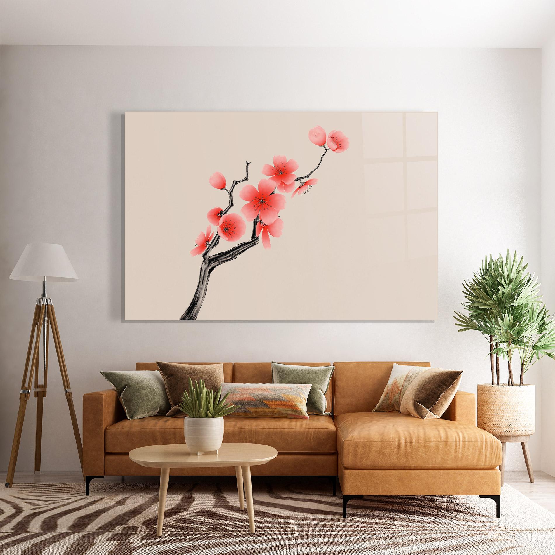 Üvegkép Chinese Plum Blossom mockup 7