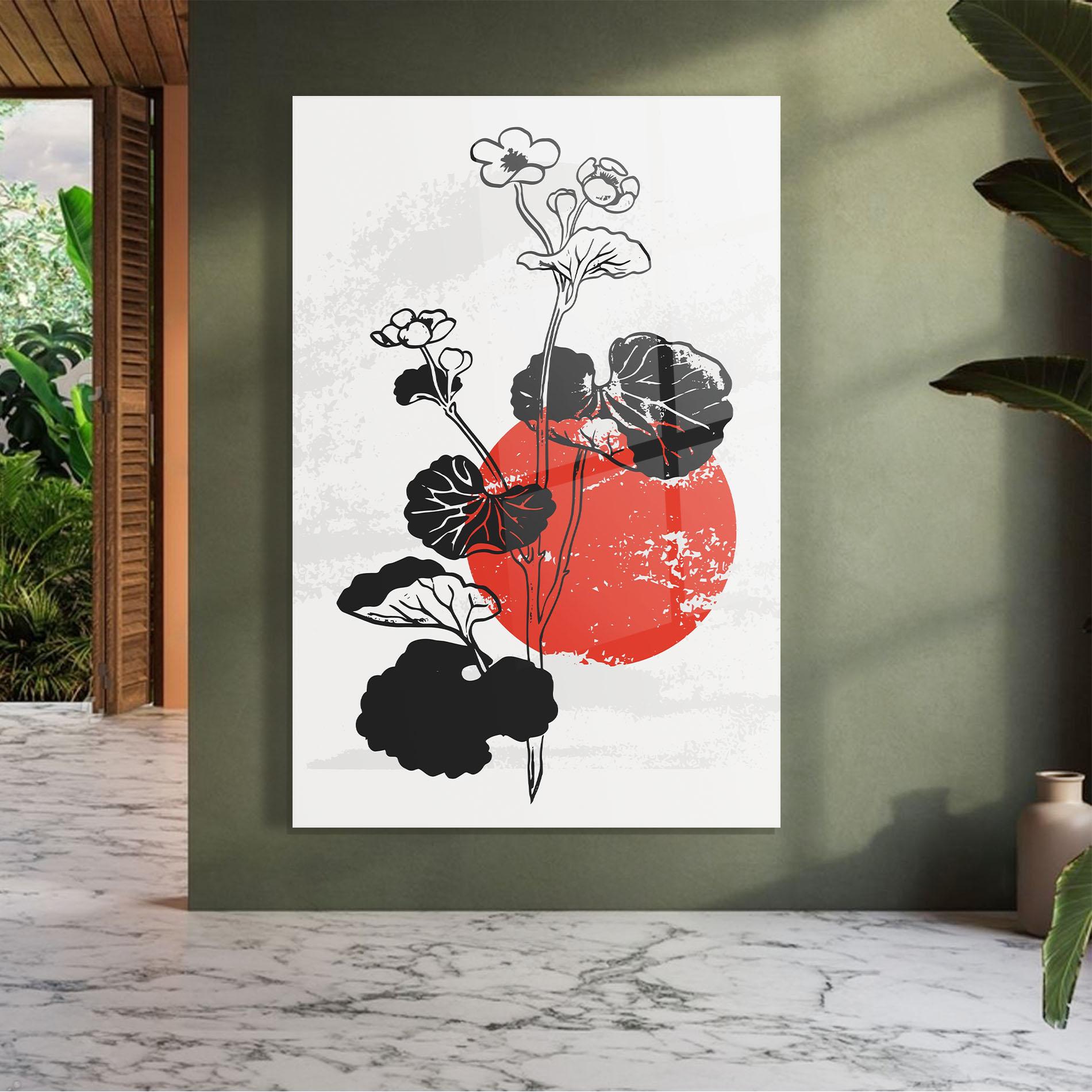 Üvegkép Japan Plant Art mockup 7