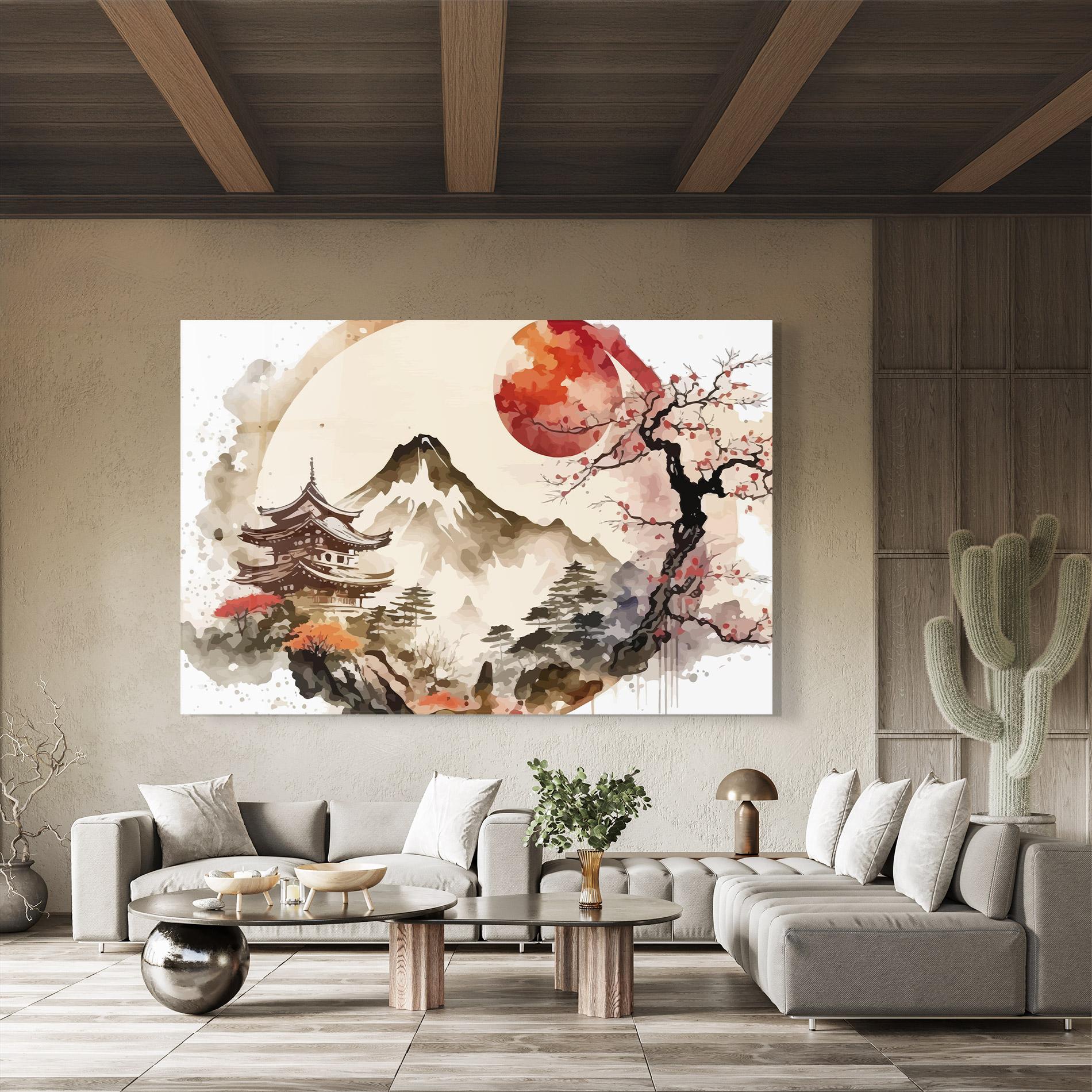 Üvegkép Asiatic Blossom View mockup 8