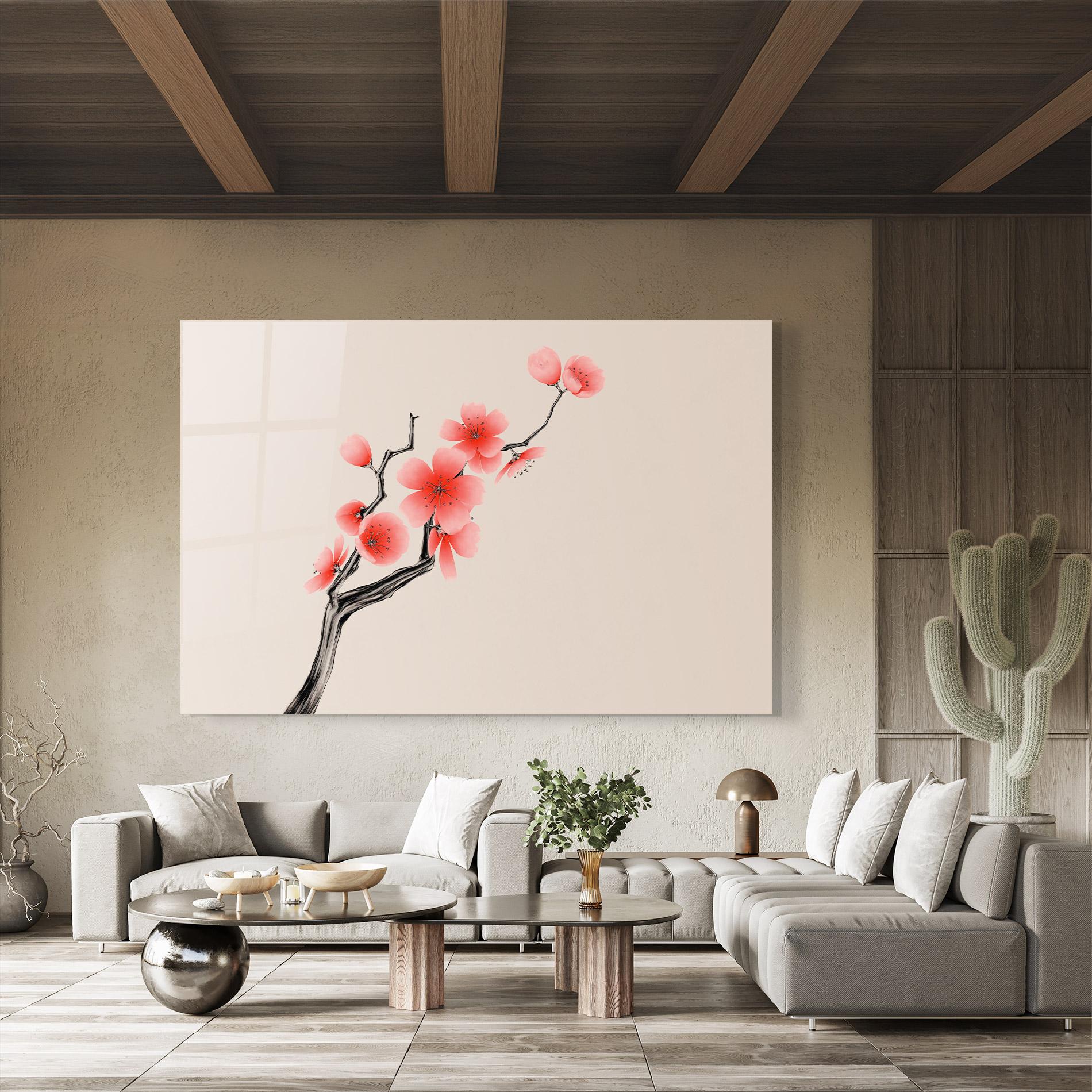 Üvegkép Chinese Plum Blossom mockup 8