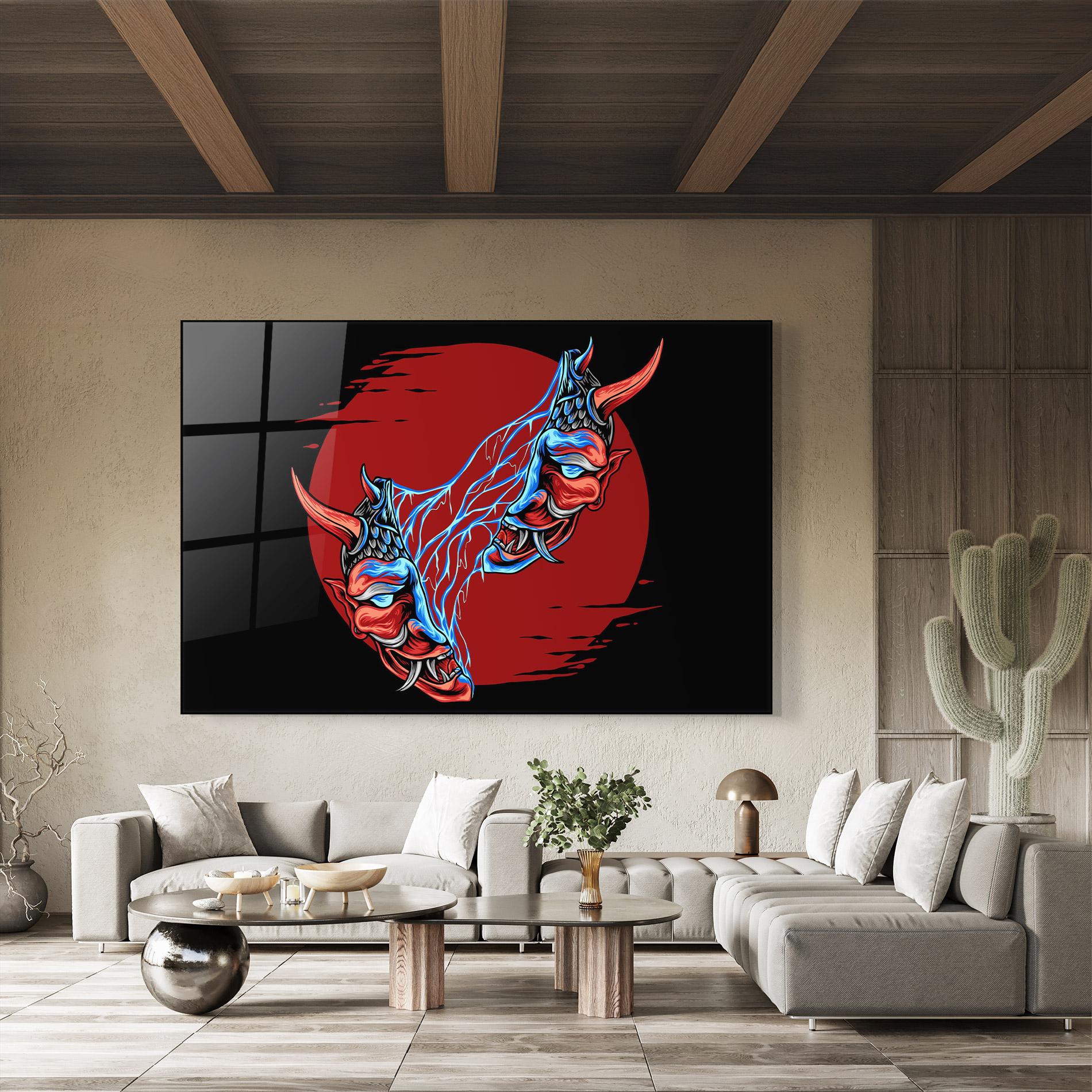 Üvegkép Japanese Mask mockup 8