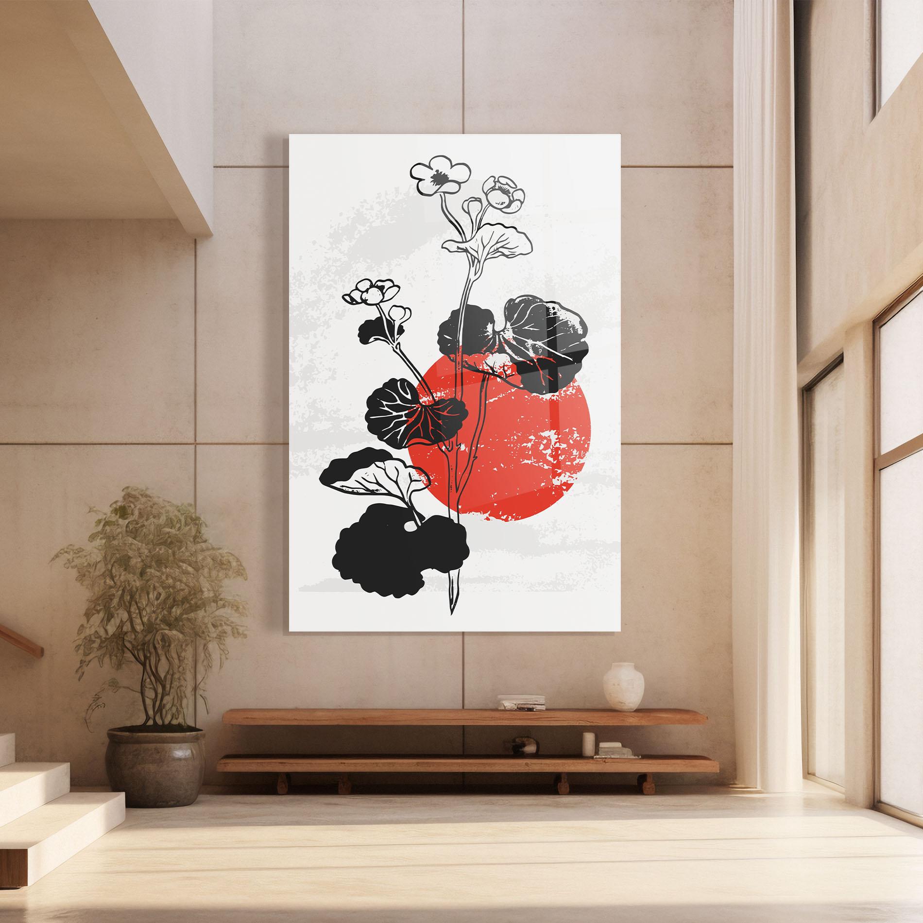 Üvegkép Japan Plant Art mockup 8