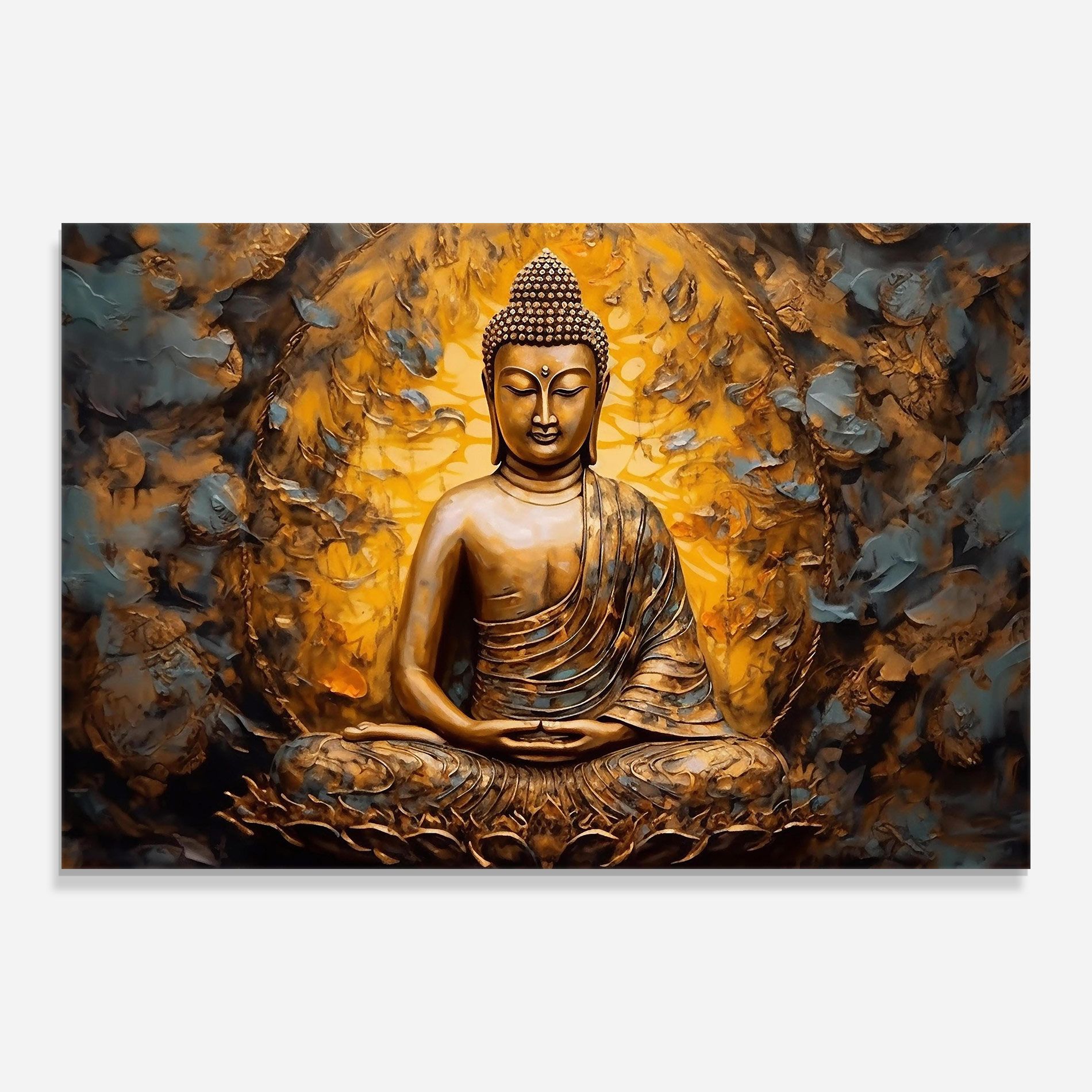 Gold Grey Buddha mockup 0