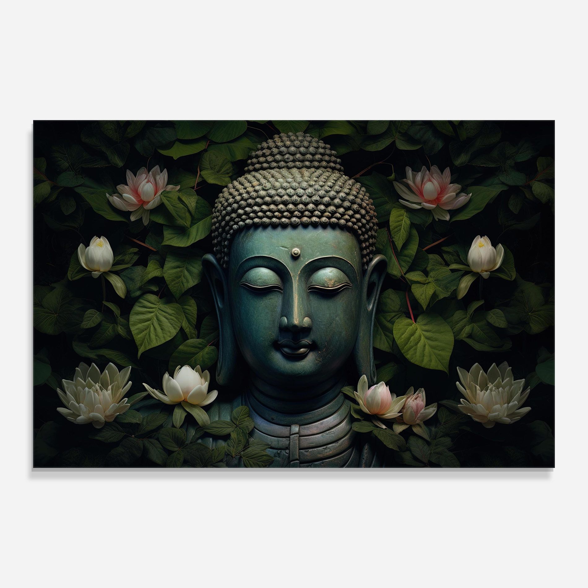 Green Statue Buddha mockup 0