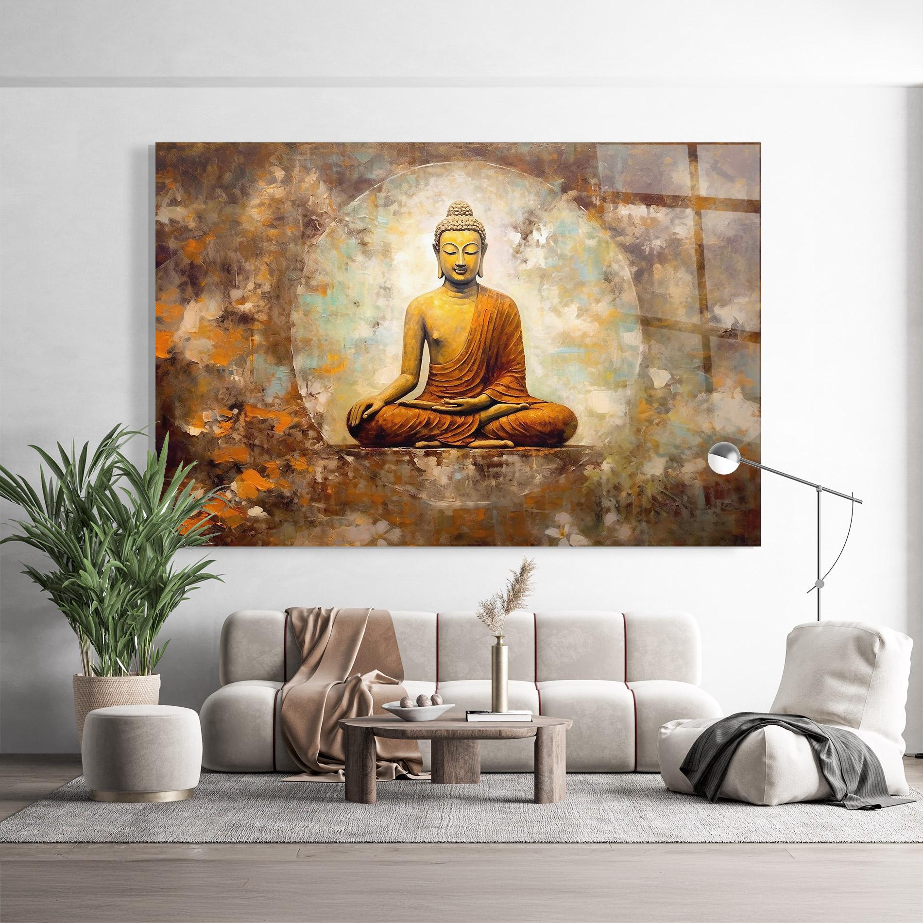 Üvegkép Blue Circle Buddha mockup 9