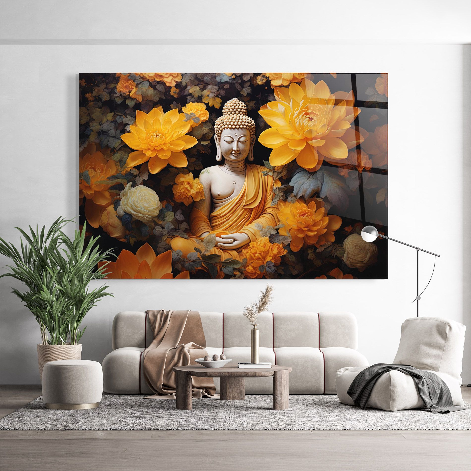 Buddha Big Flowers mockup 9