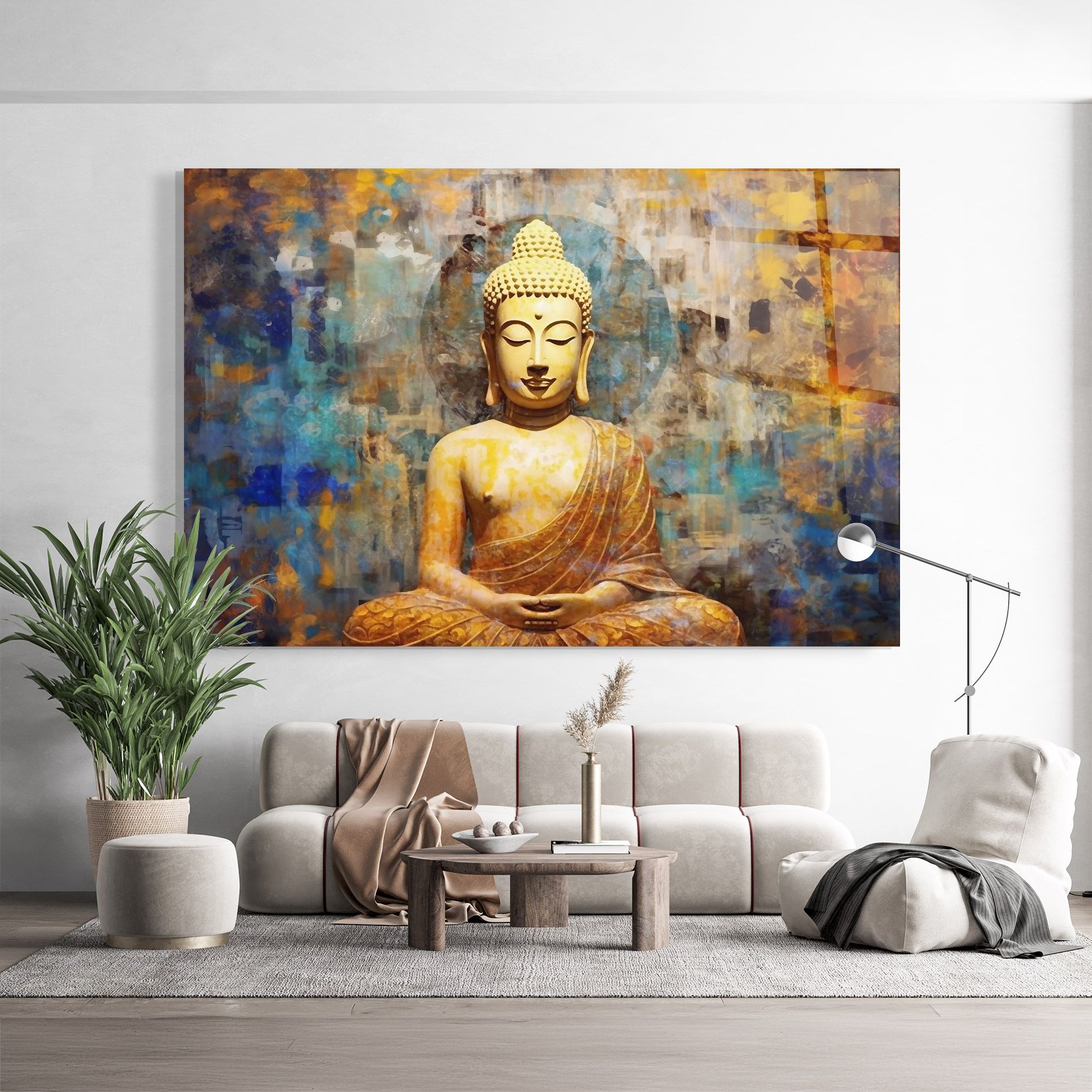 Buddha Blue Gold mockup 9