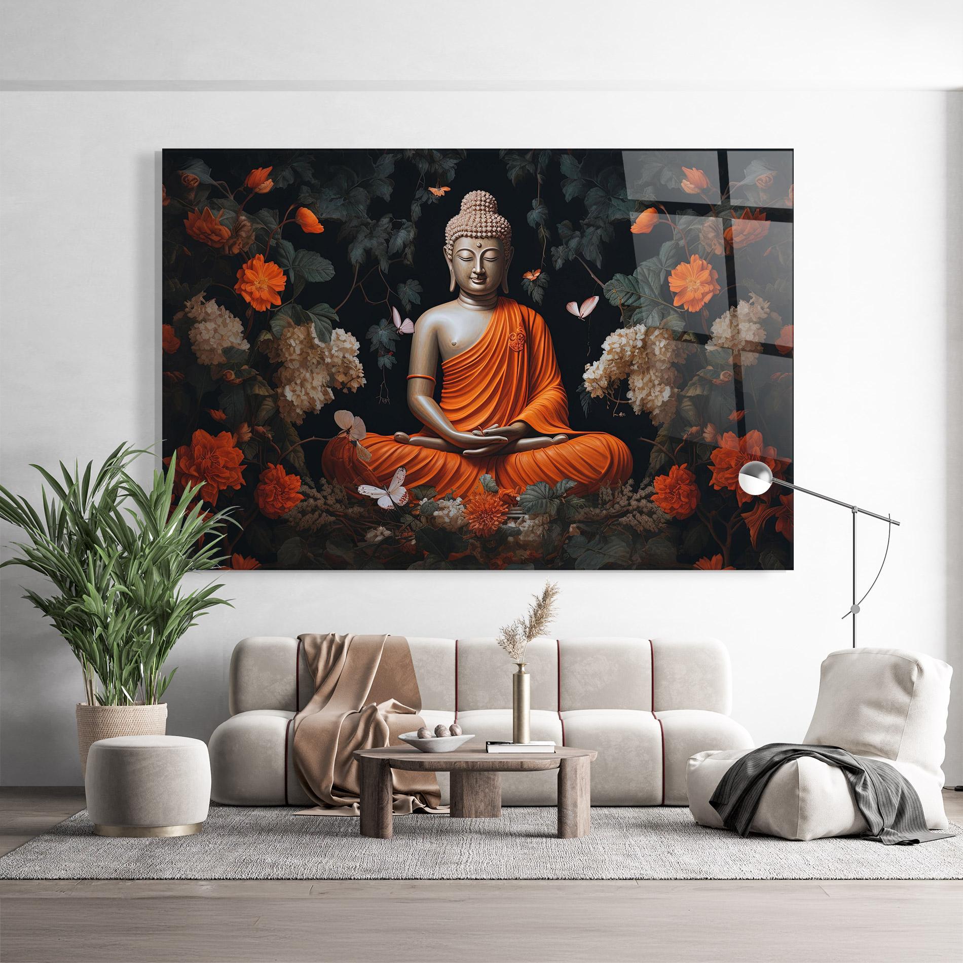 Üvegkép Butterfly Buddha mockup 9