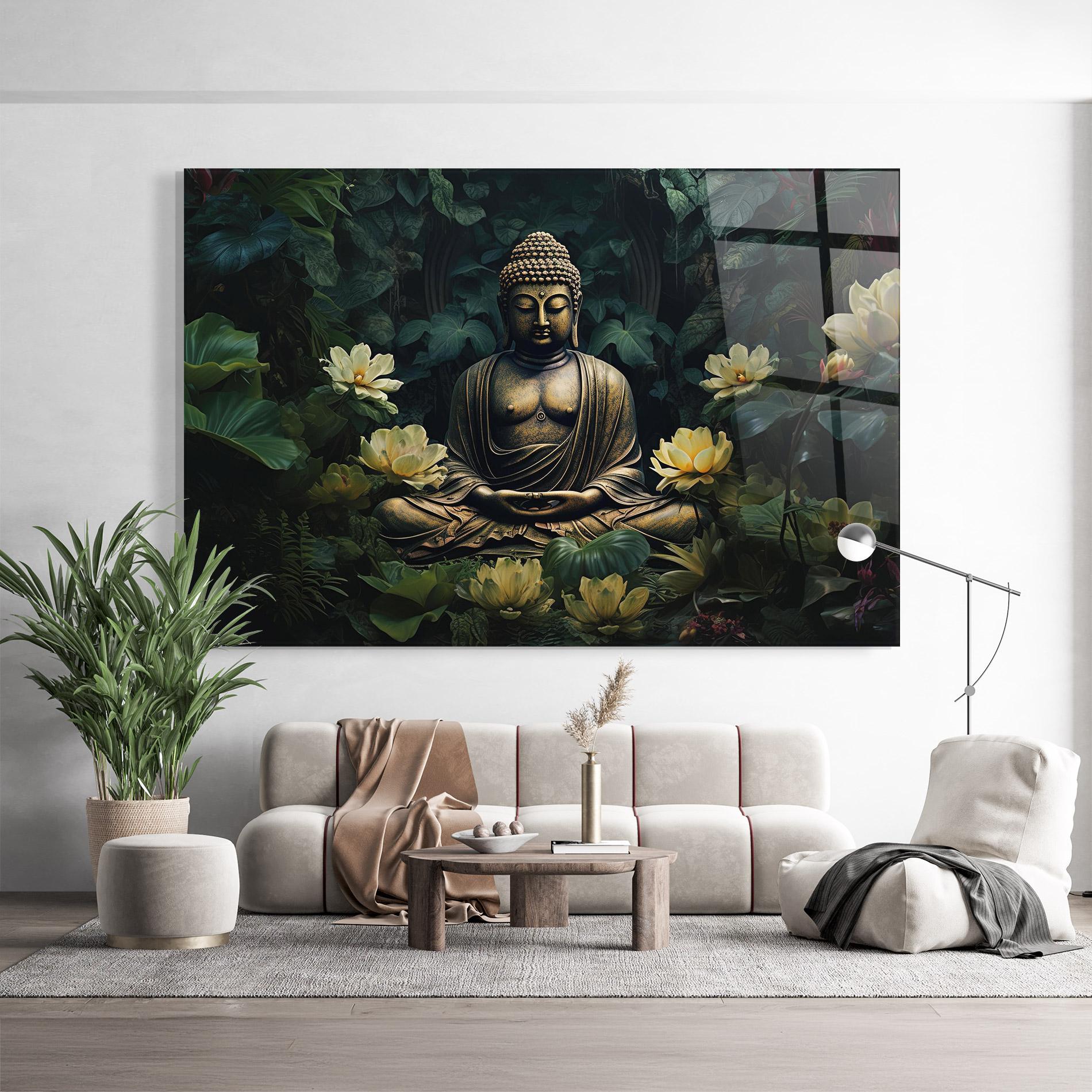 Üvegkép Calm Buddha Art mockup 9